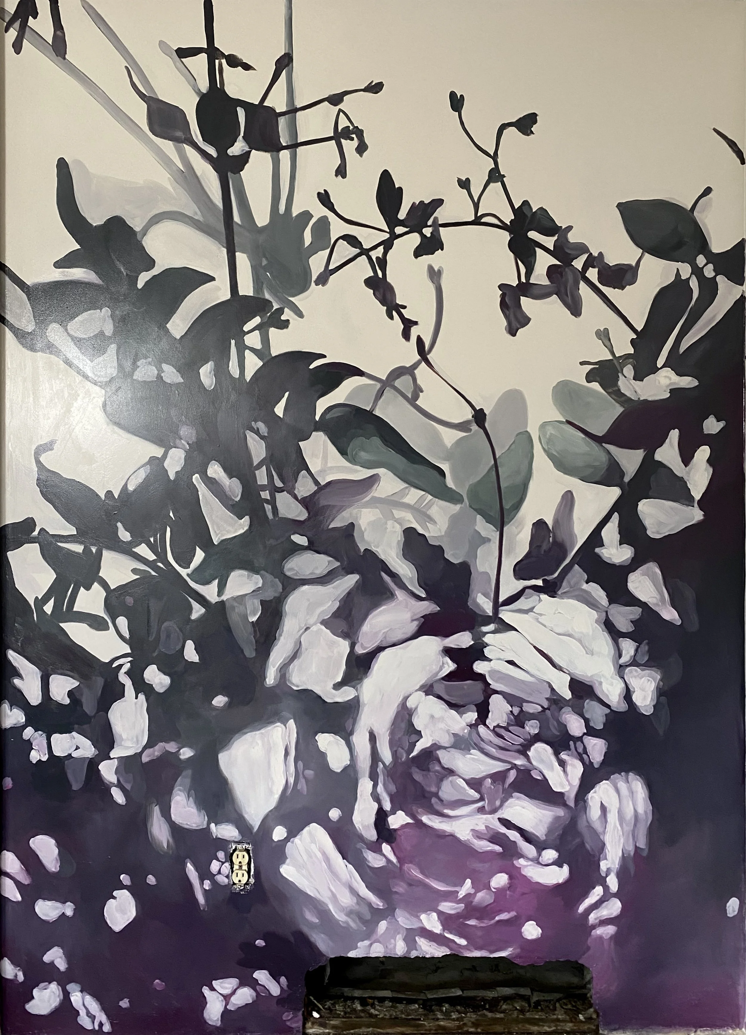 "My House", acrylic on plaster, 84" x 60", 2020