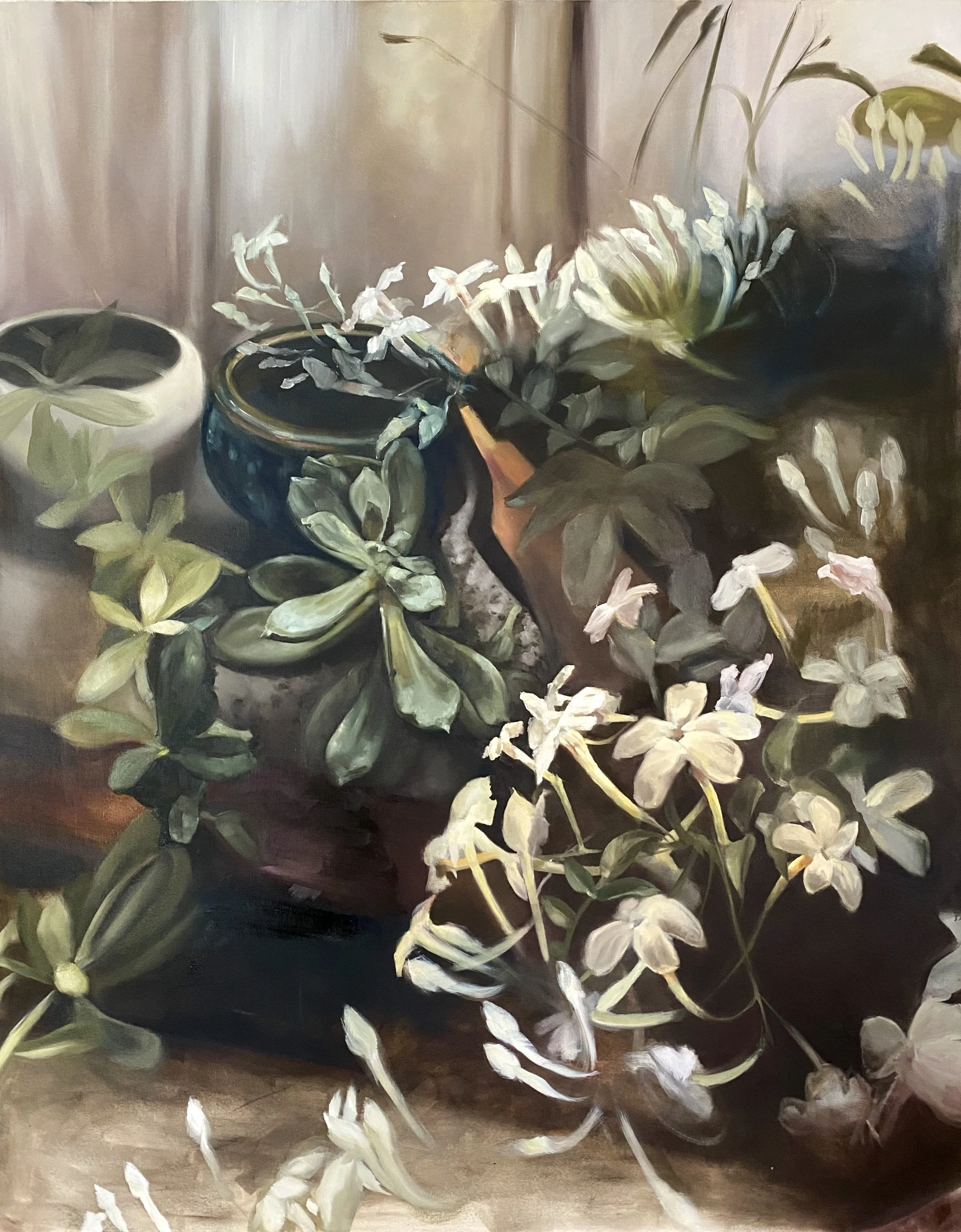 "Winter in the kitchen corner", oil on canvas, 60" x 48", 2020