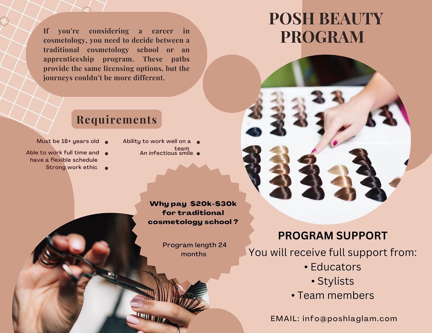 ‼️ WE ARE HIRING ‼️

Do you want to become a hairstylist without having to spend thousands of dollars and get paid while doing it❓

Our apprenticeship program may be a great option❗️

What&rsquo;s in it for you:
* Cosmetologist apprentice license
* H