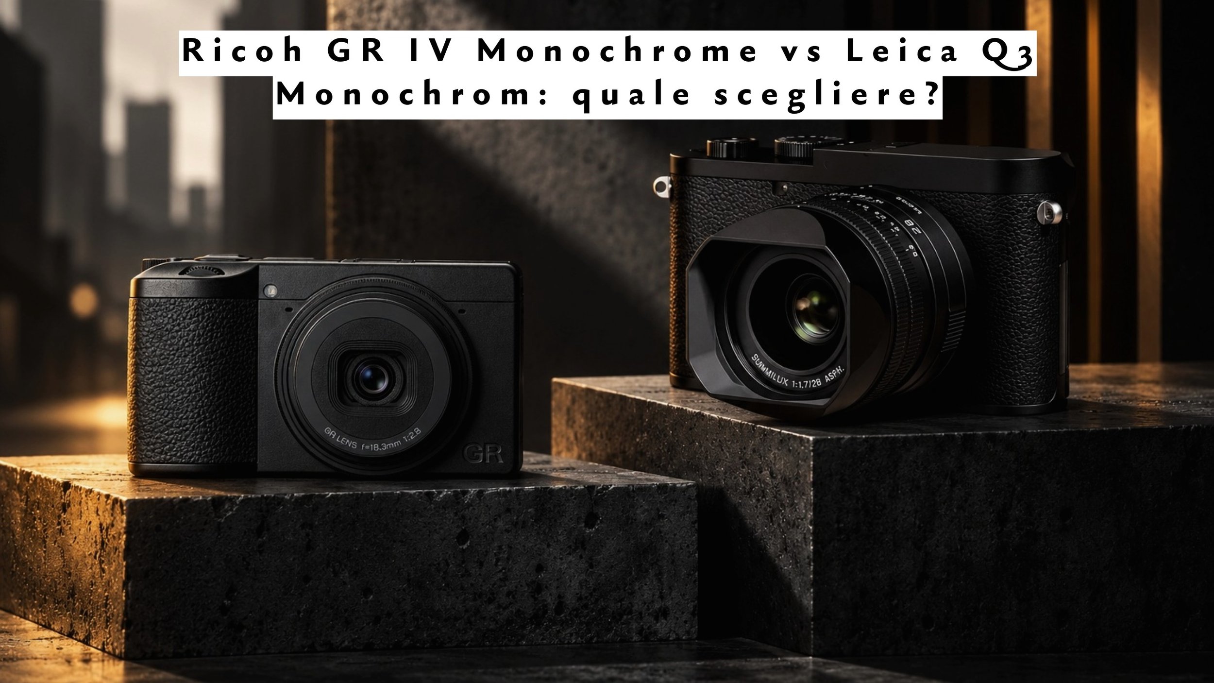 Ricoh GR IV Monochrome vs Leica Q3 Monochrom: quale scegliere?