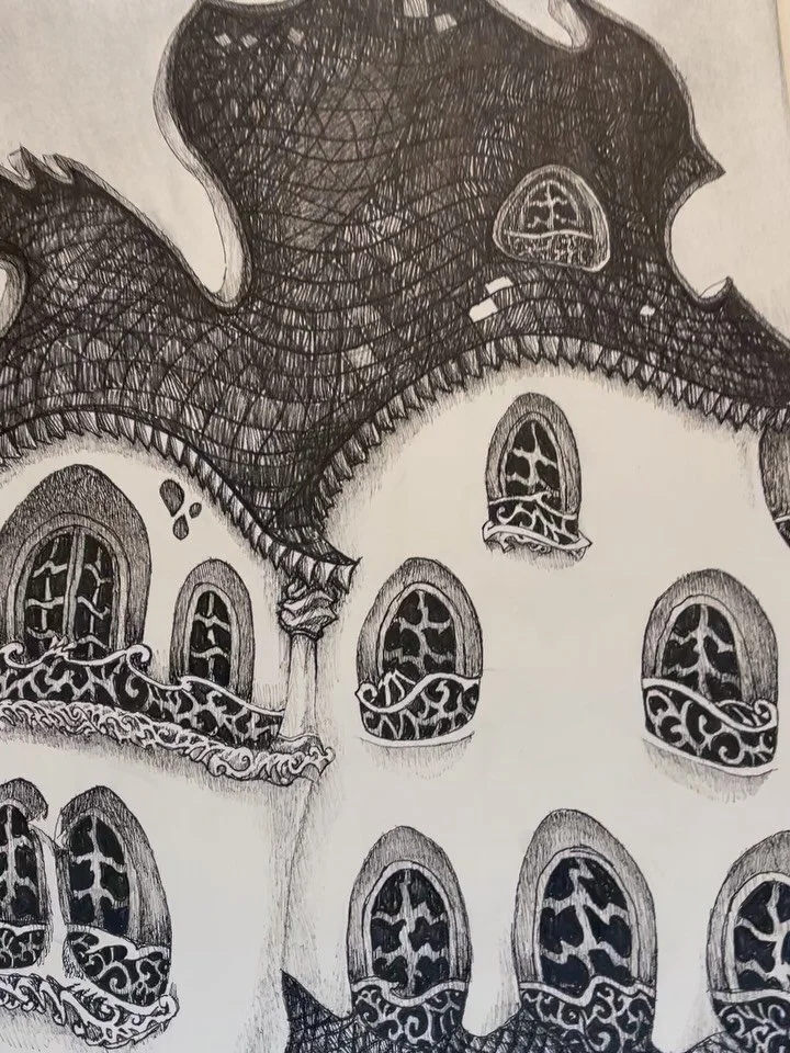 The Fantastical Descent #pendrawing #penandinkdrawing #nzart