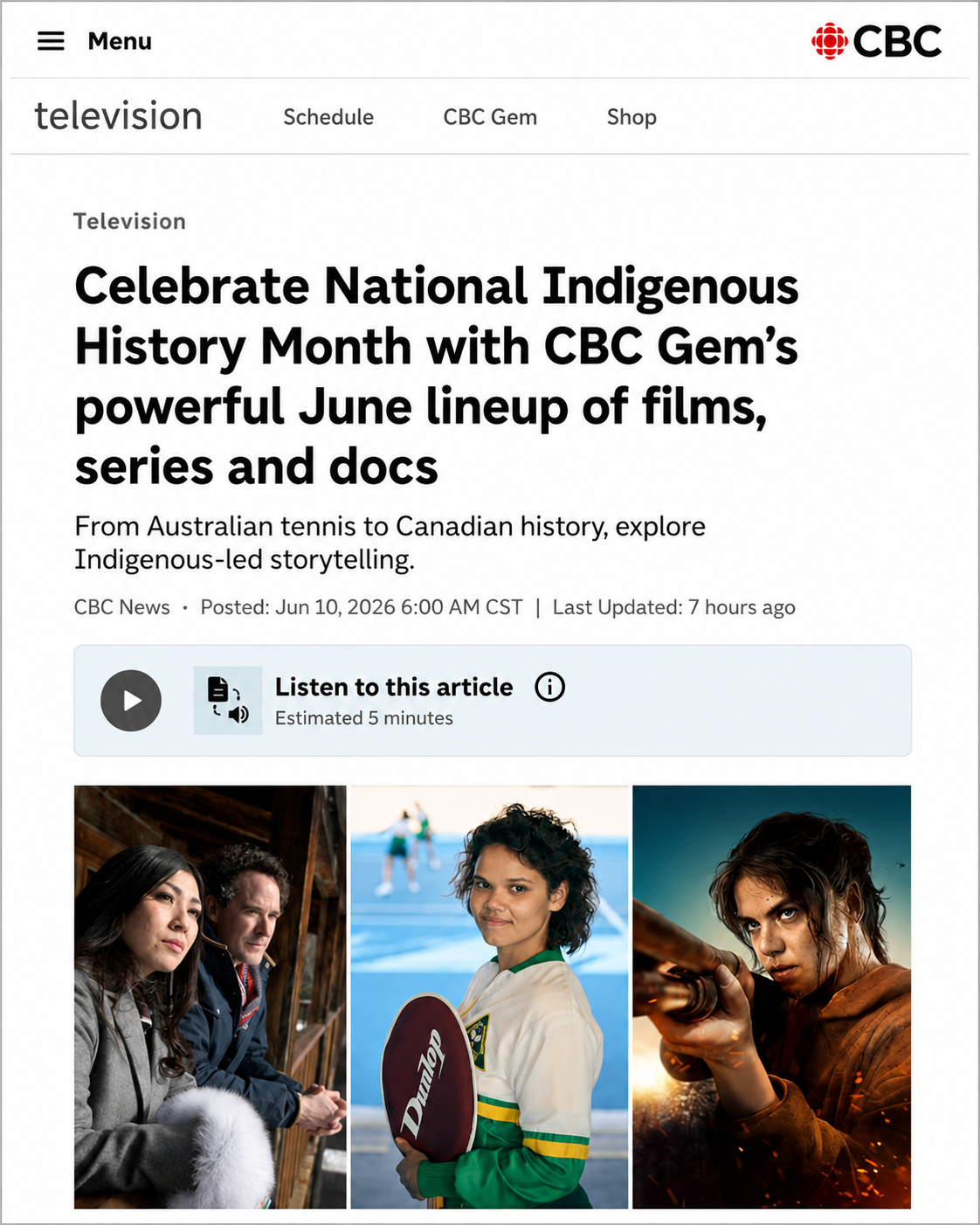 Treaty Road featured in CBC Gem’s National Indigenous History Month lineup