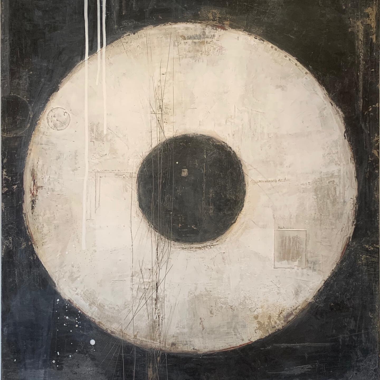 46x48 mixed media on panel. Sold