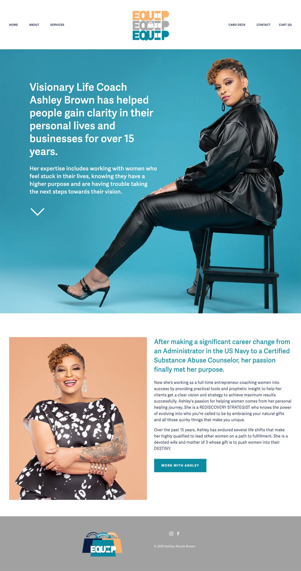 Ashley Brown EQUIP Coaching — Chantelle DavisGray site & Card