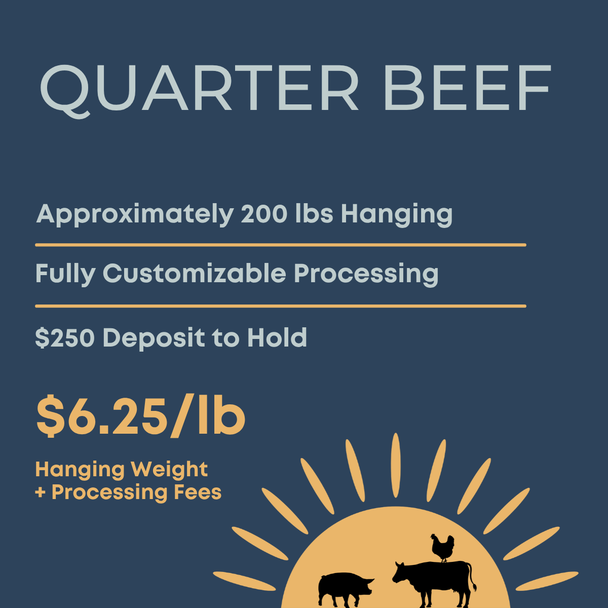 Quarter Beef Deposit