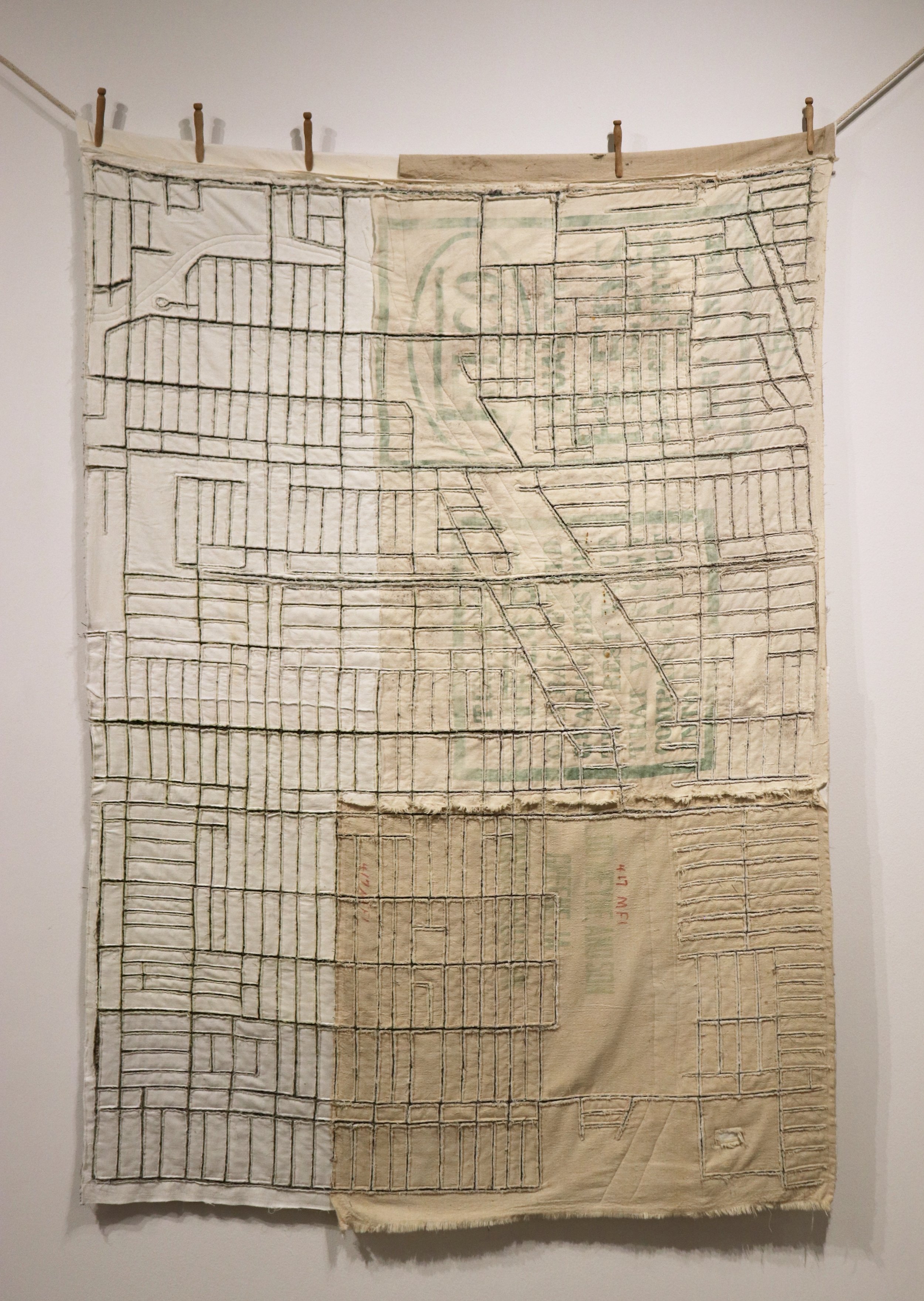 River Path Study II, 2022, 48" x 72" tapestry
