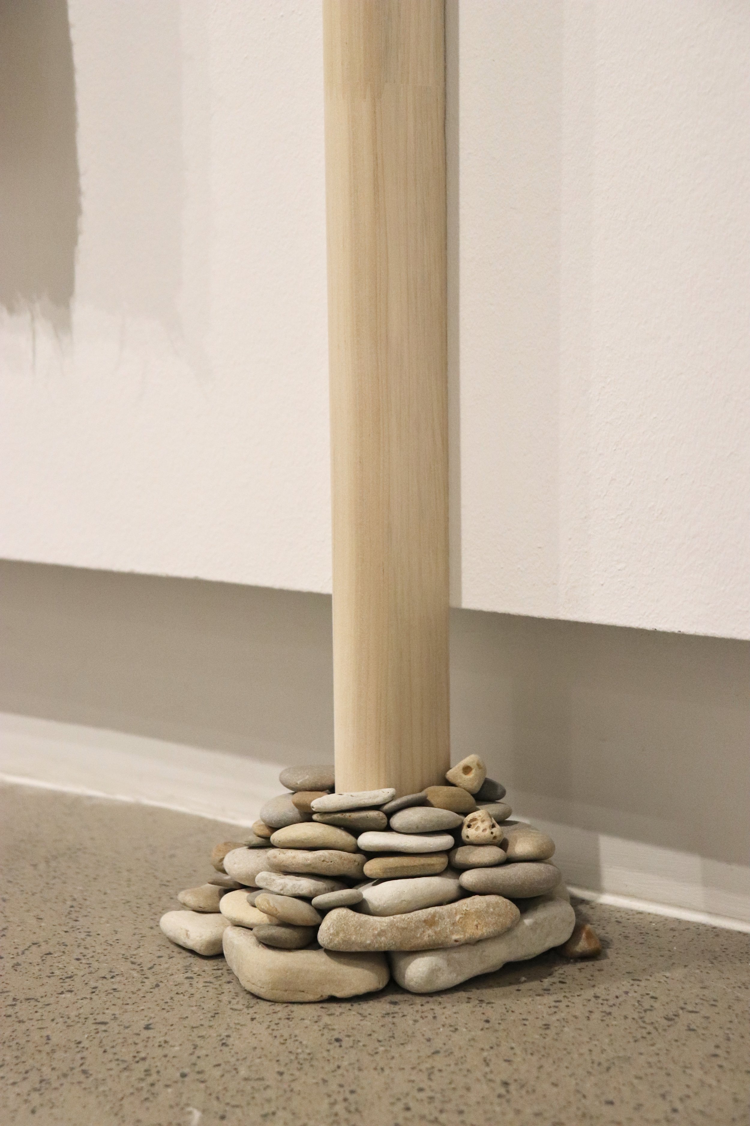 River Path Study II, 2022, detail of collected Lake Michigan stones