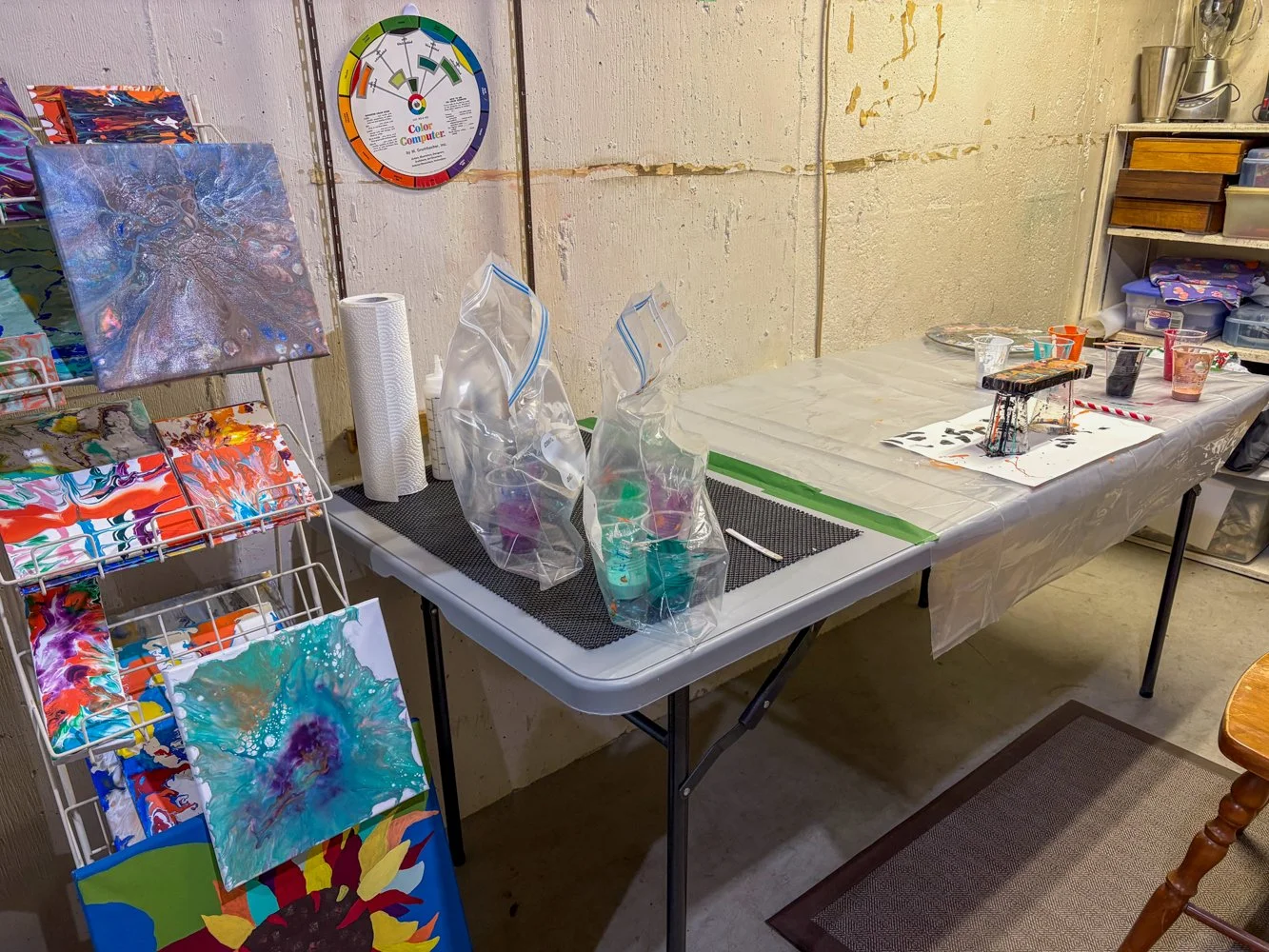 March - Painting Corner All Set Up!