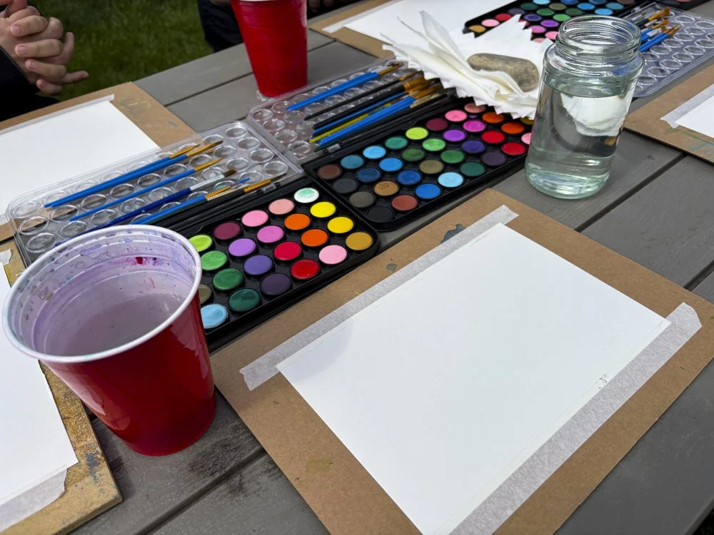 June 20 - Painting in the Garden!