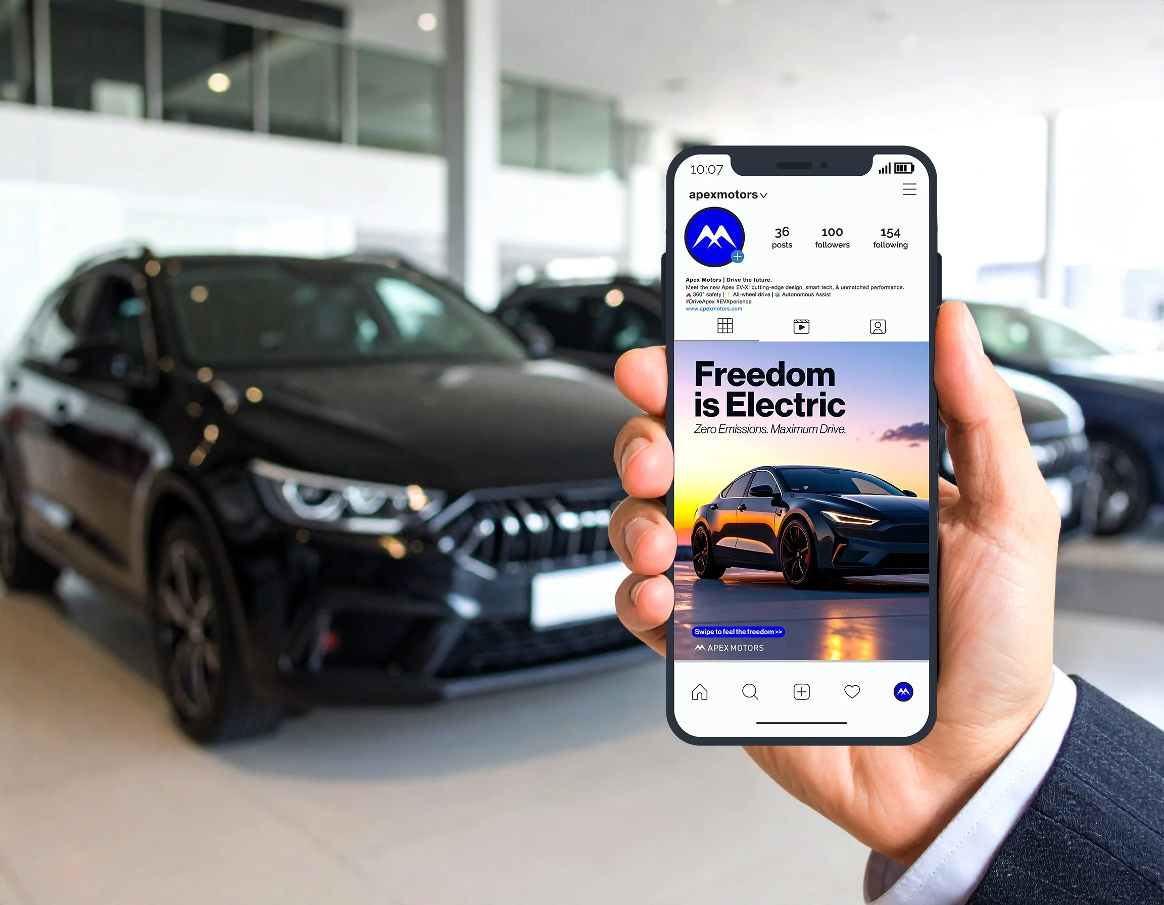 Firefly_hand holding a phone with blank screen (wearing a suit), at a sleek dark premium car 938841_e.jpg