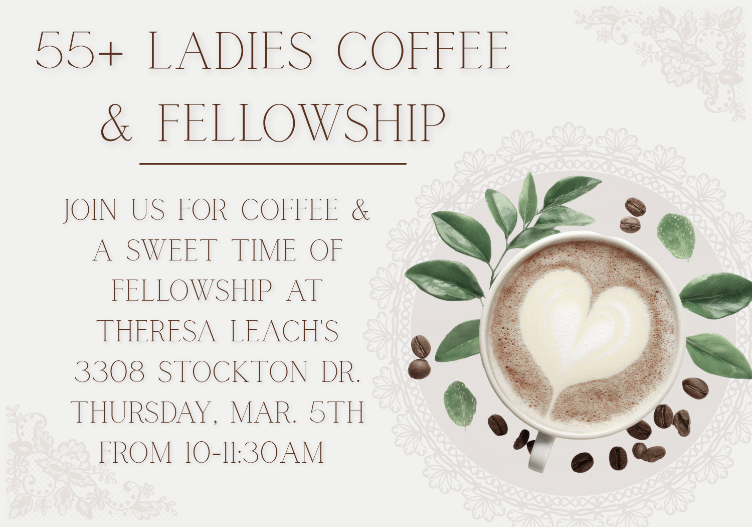 55+ Ladies Coffee Fellowship