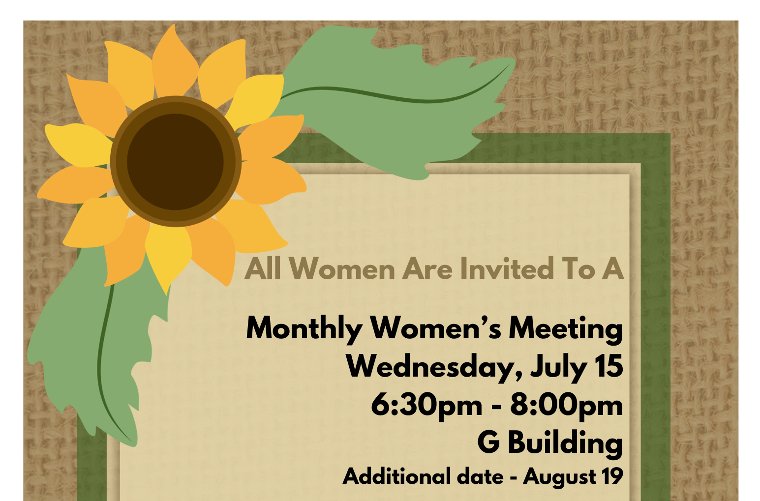 Monthly Women's Meeting