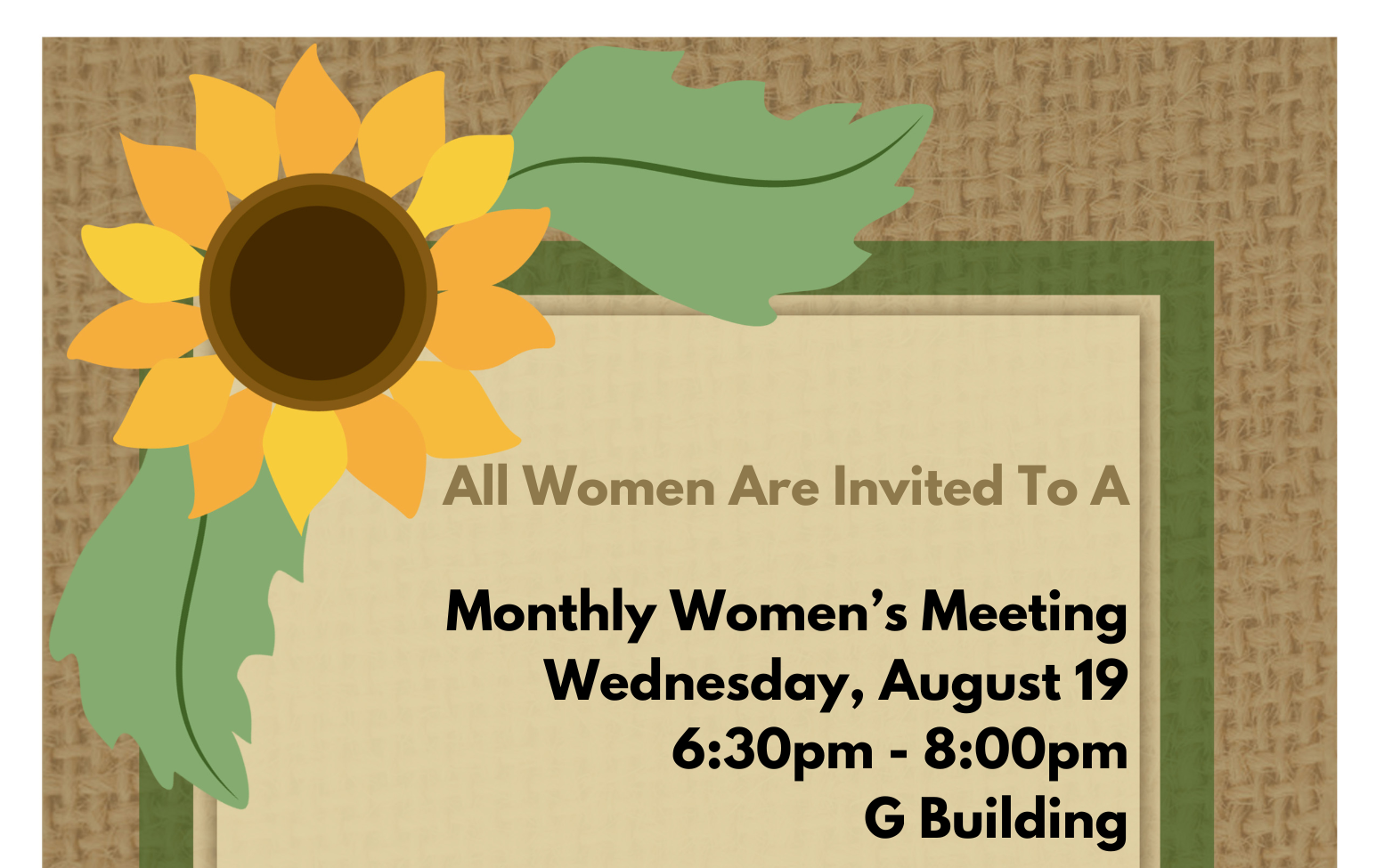 Monthly Women's Meeting