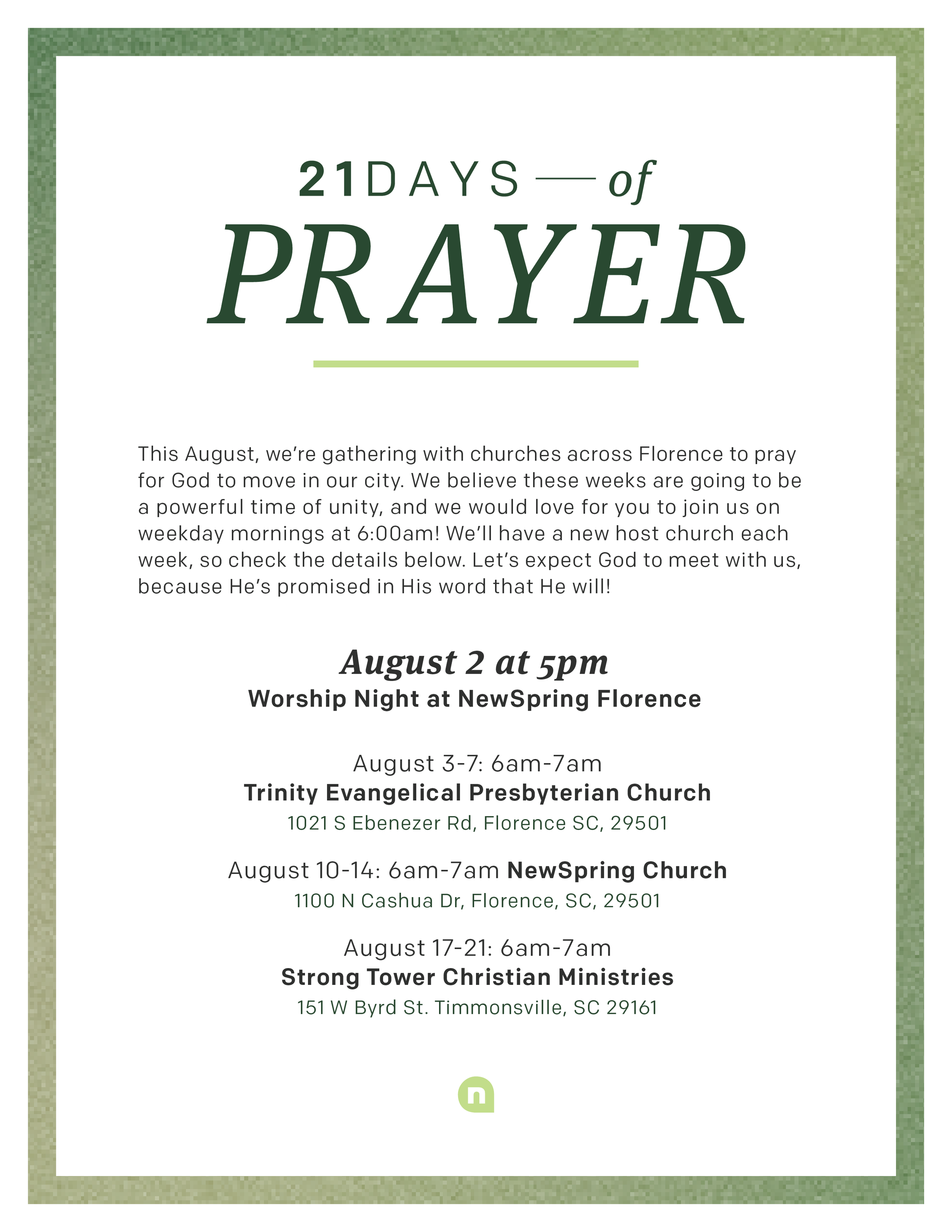 21 Days of Prayer Night of Worship