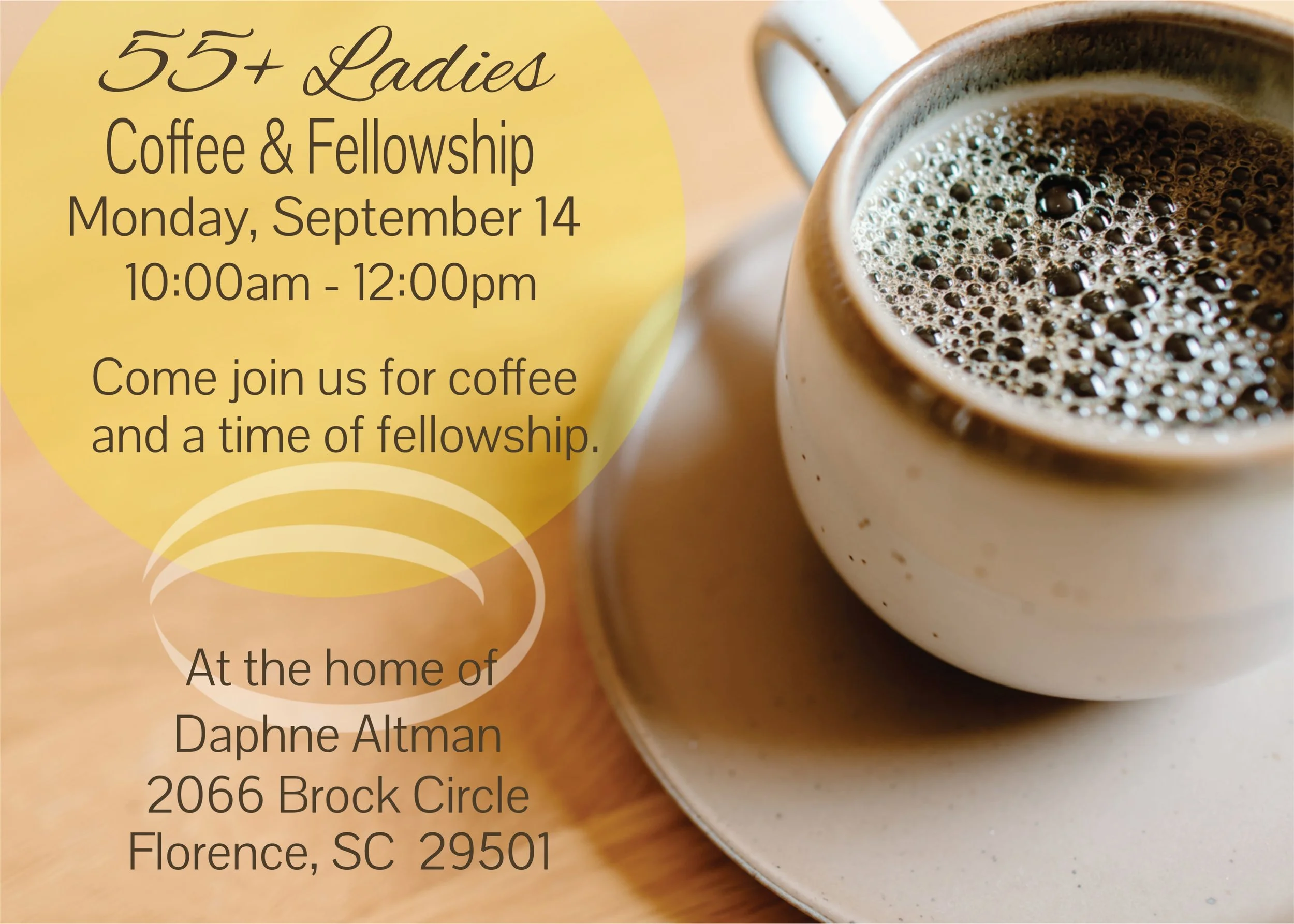 55+ Ladies Coffee Fellowship