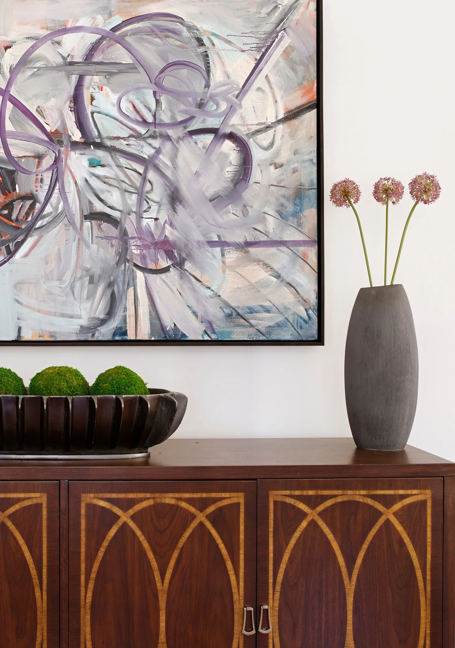 Contemporary abstract painting detail