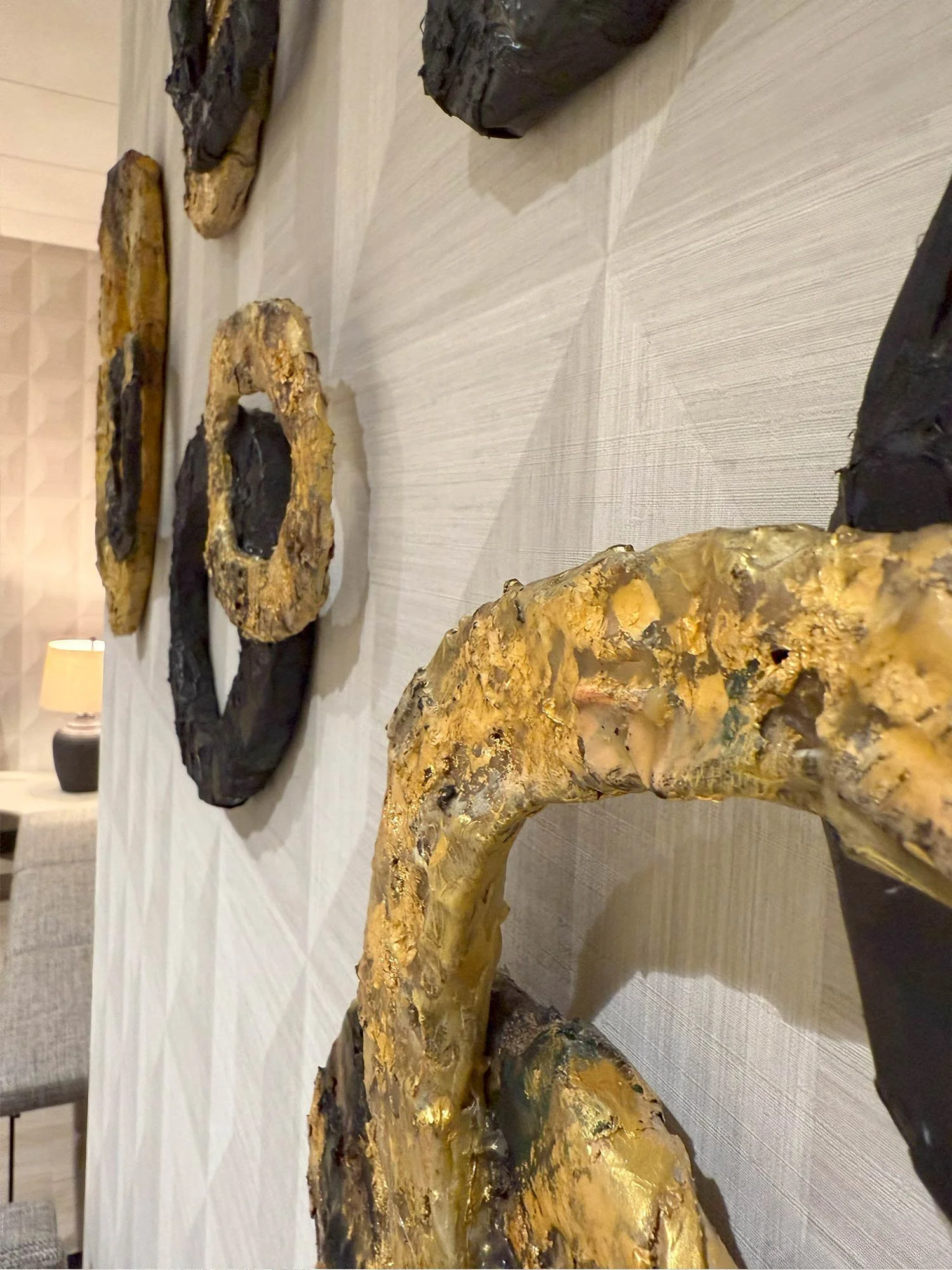 Detail of "Shimmer Rings"