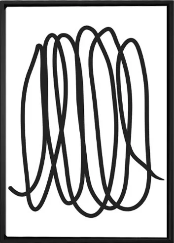 Whimsical line art print.