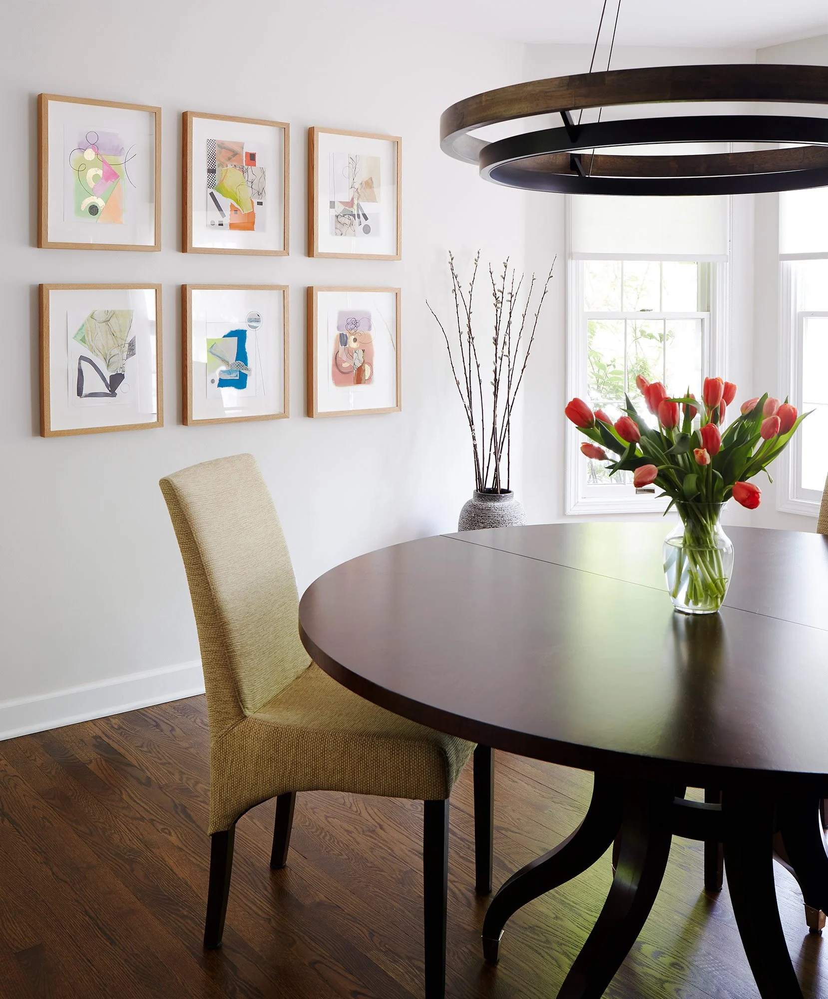 Contemporary Art Series in Modern Dining Area