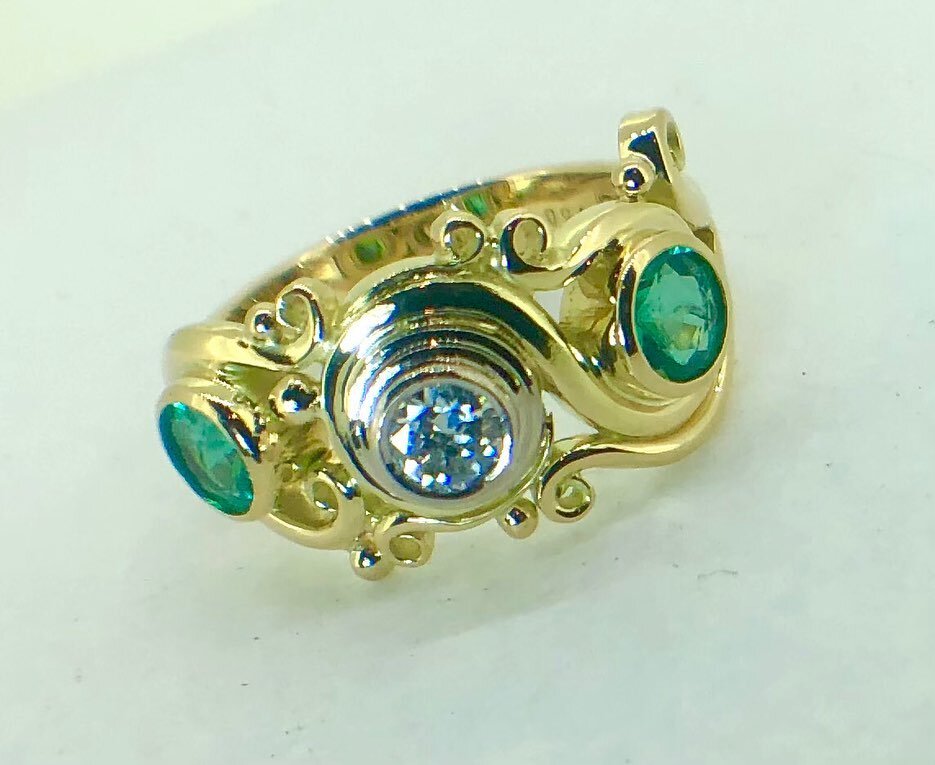 Swipe ➡️ for the process. Completely handmade 🔨

Please get in touch if you would like to discuss a custom piece. 

#markscownjewellery #ring #ringsofinstagram #emerald #diamond #finejewellery #handmadejewellery #handmade #jewellerydesigner #gold #p