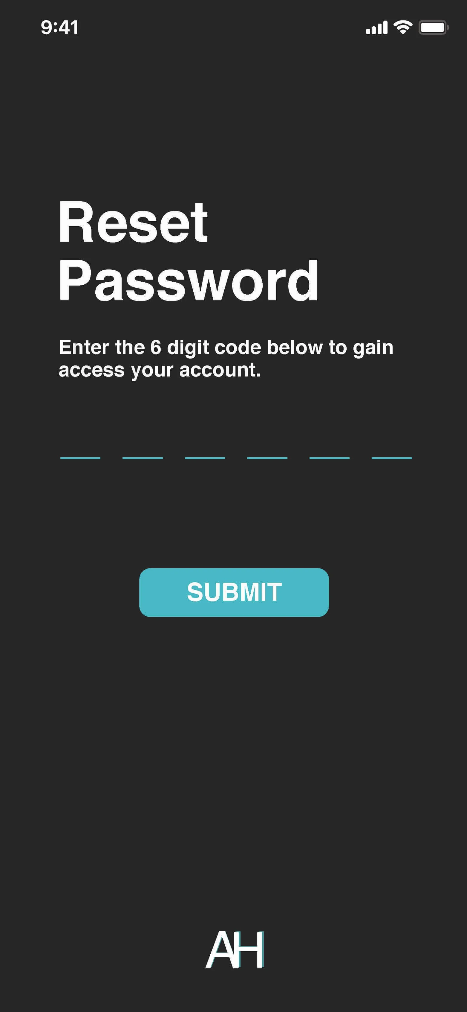 Reset Password Page