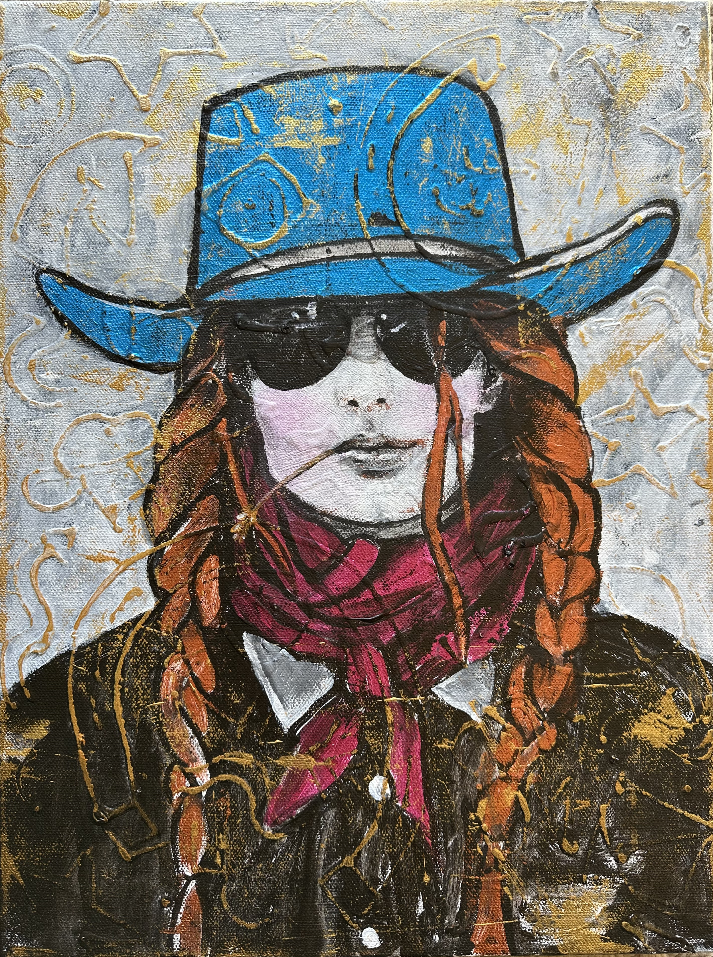 "Trouble in Turquoise", 12" x 16",  $350