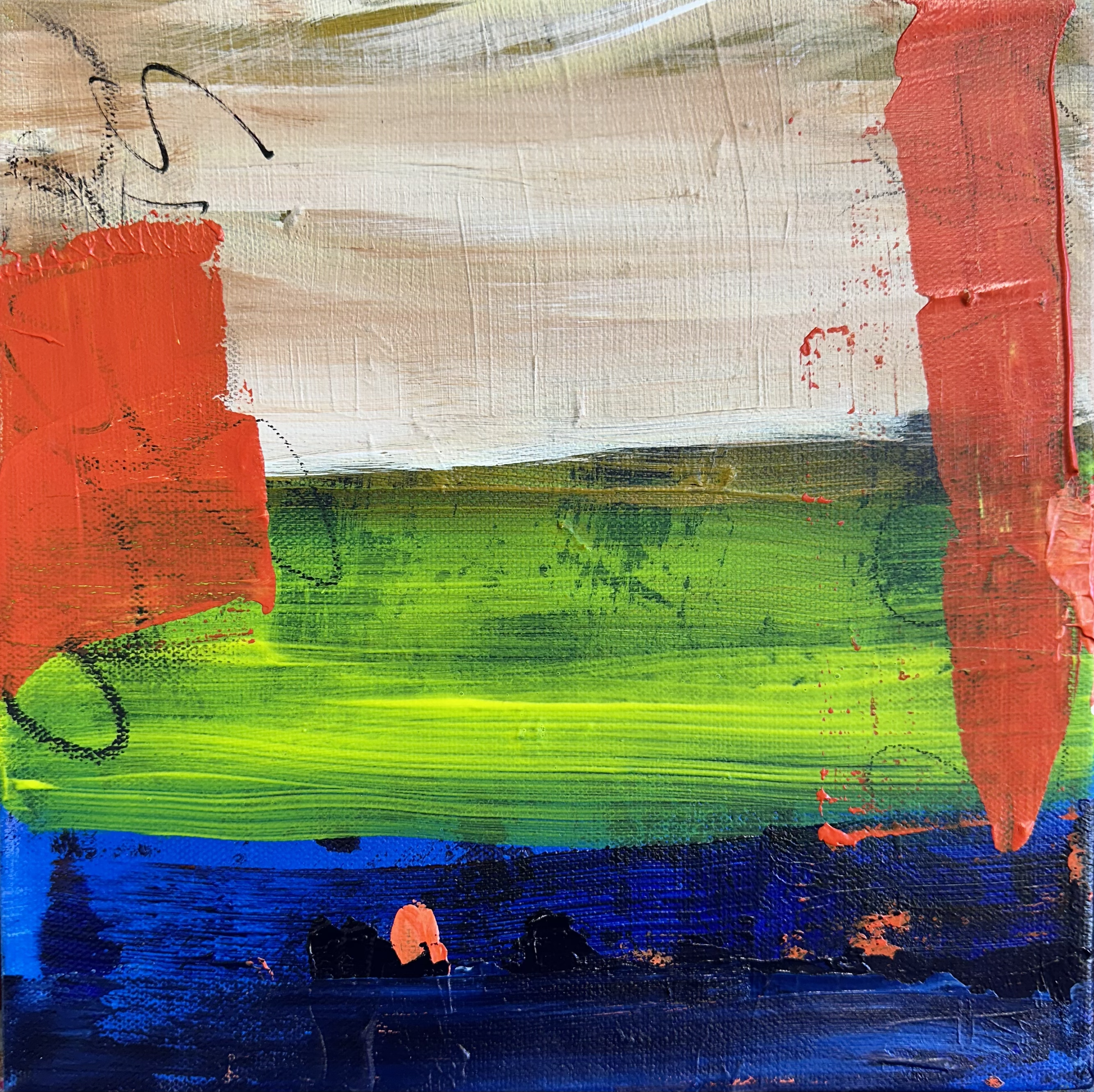 "Pistols Firing", 10" x 10", $120