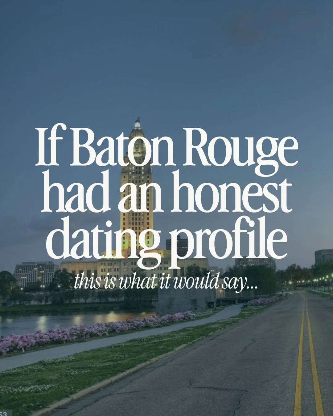 💘 It&rsquo;s officially Valentine&rsquo;s Week&hellip; so let&rsquo;s have a little fun with it.

If Baton Rouge had an honest dating profile, you already know it would be equal parts charming, chaotic, and full of personality 😅

From LSU Saturdays