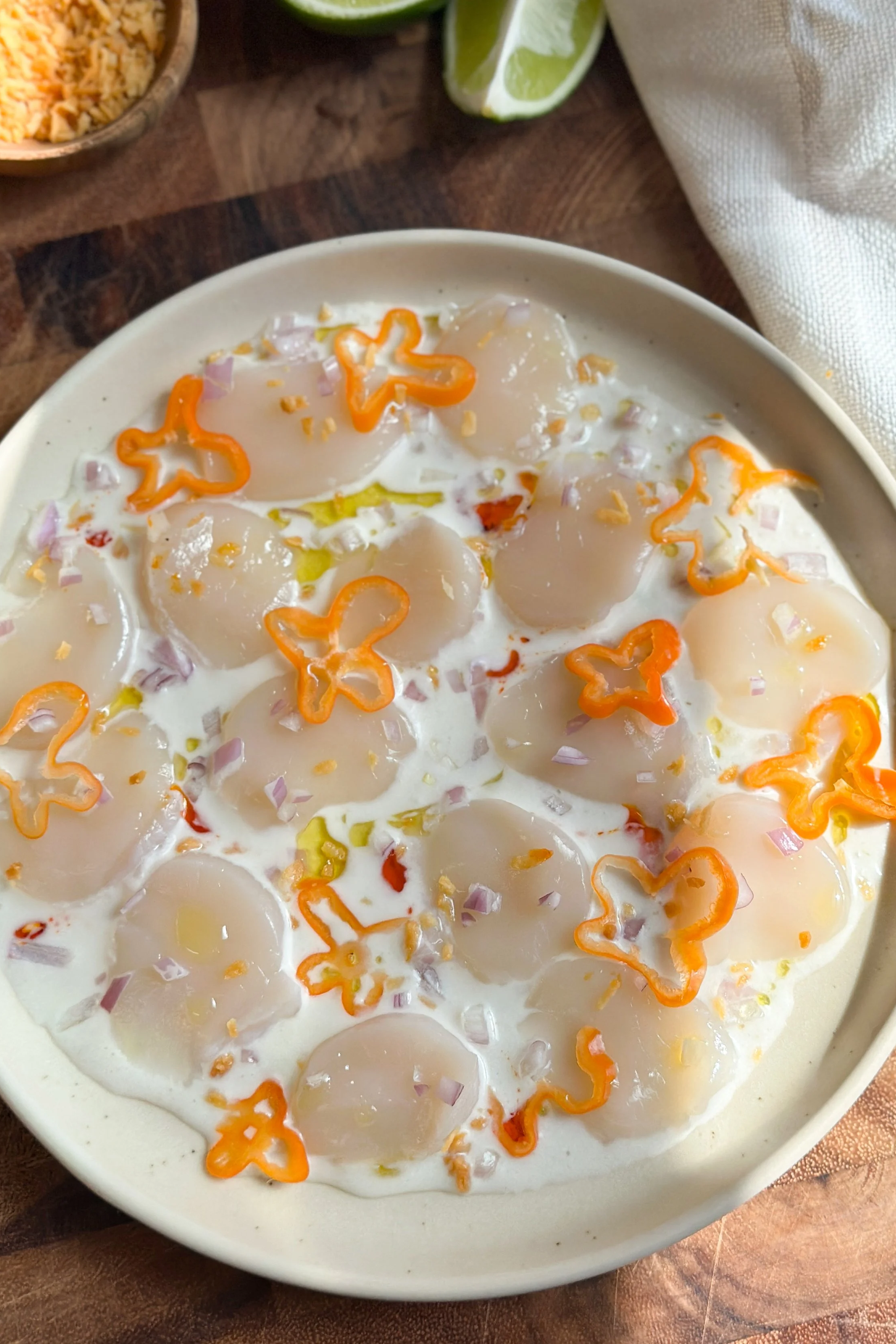 Coconut Milk Scallop Crudo