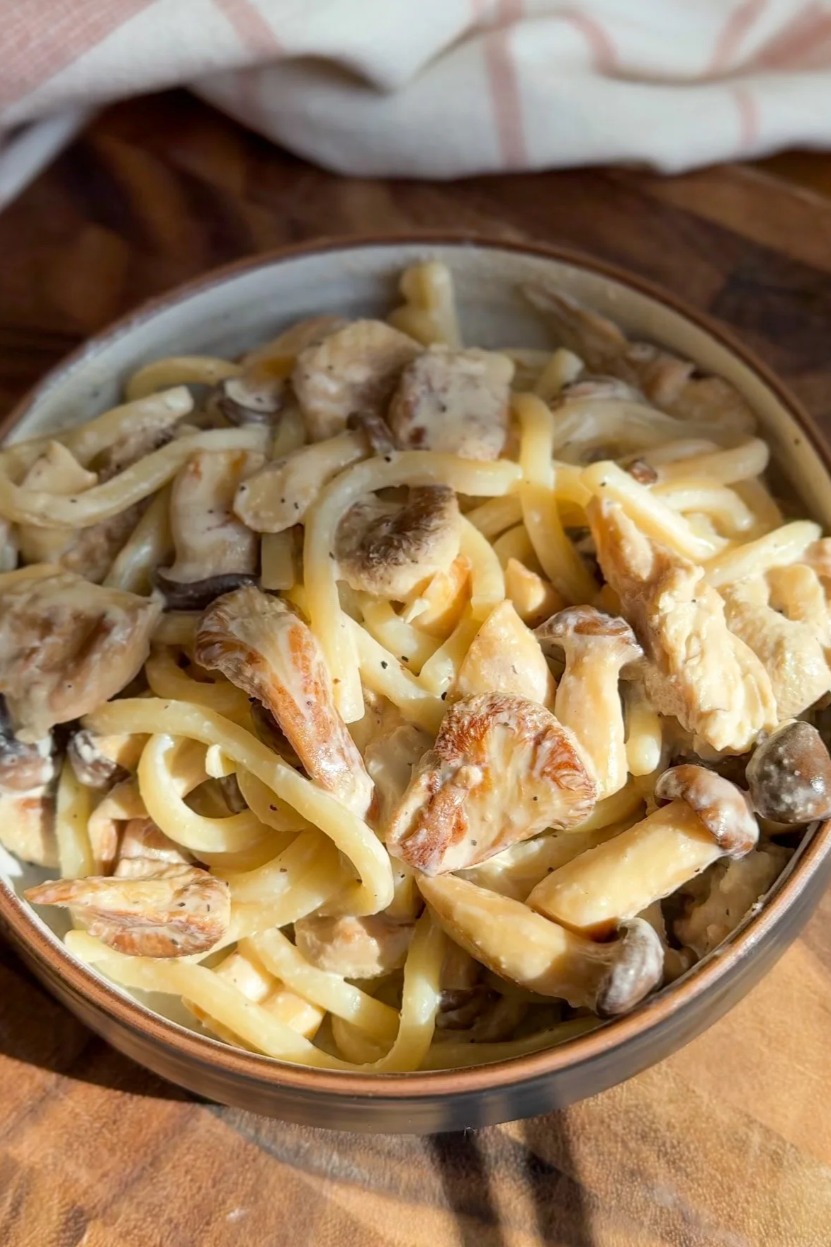 15 min Creamy Mushroom Udon