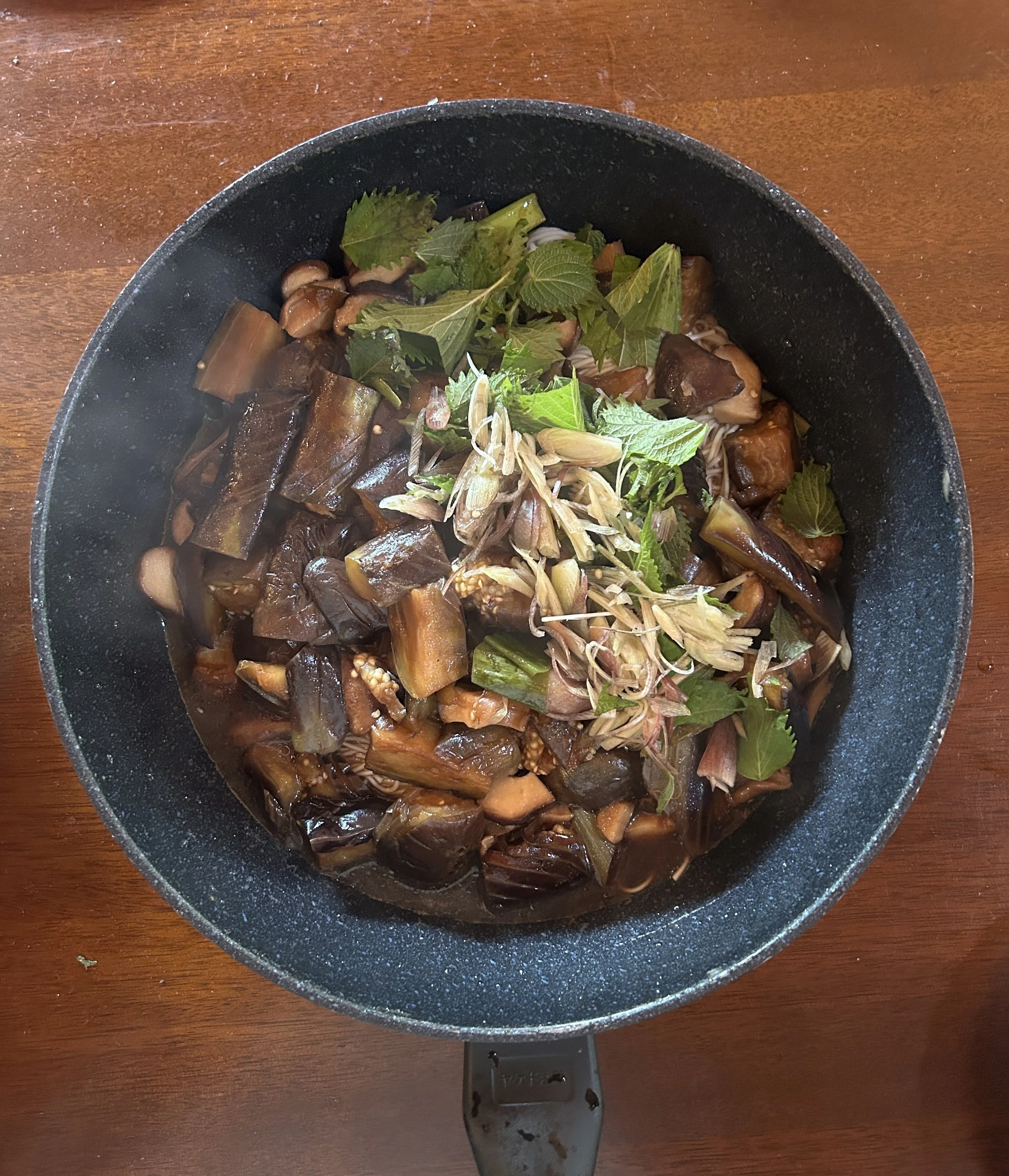 旅立ちの朝の茄子そうめん