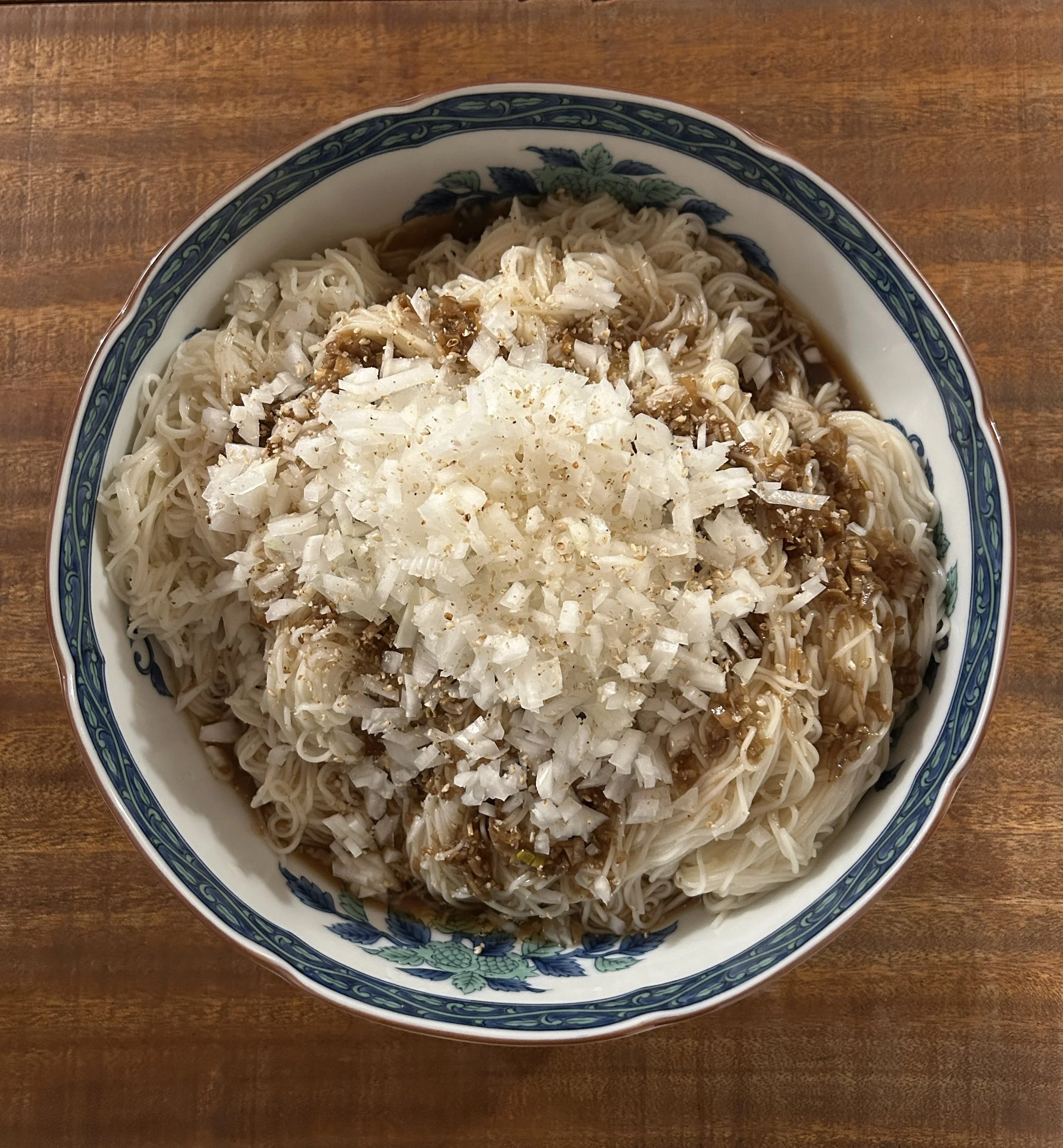 帰郷の夜の雑そうめん