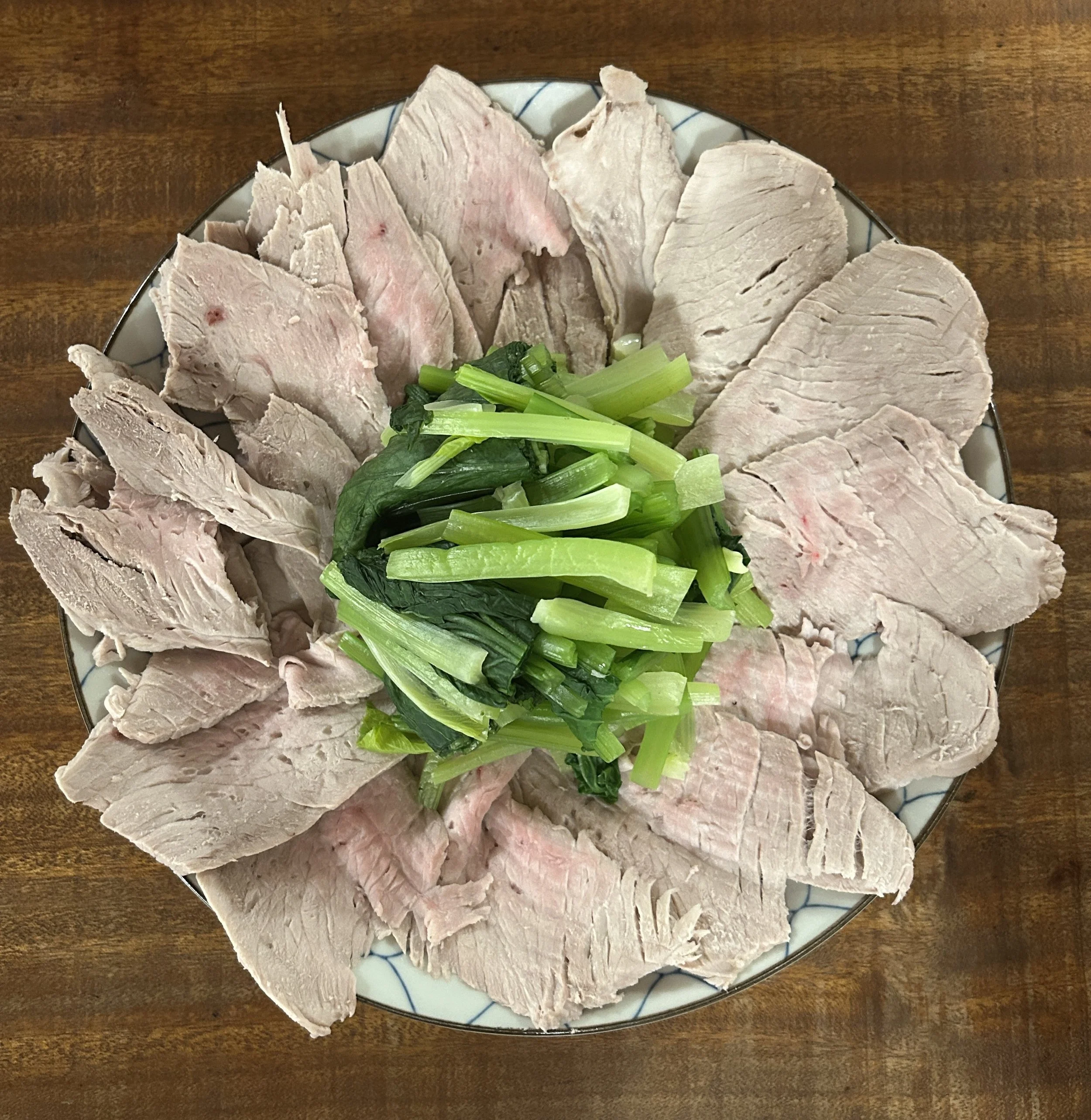 茹で豚(と小松菜)