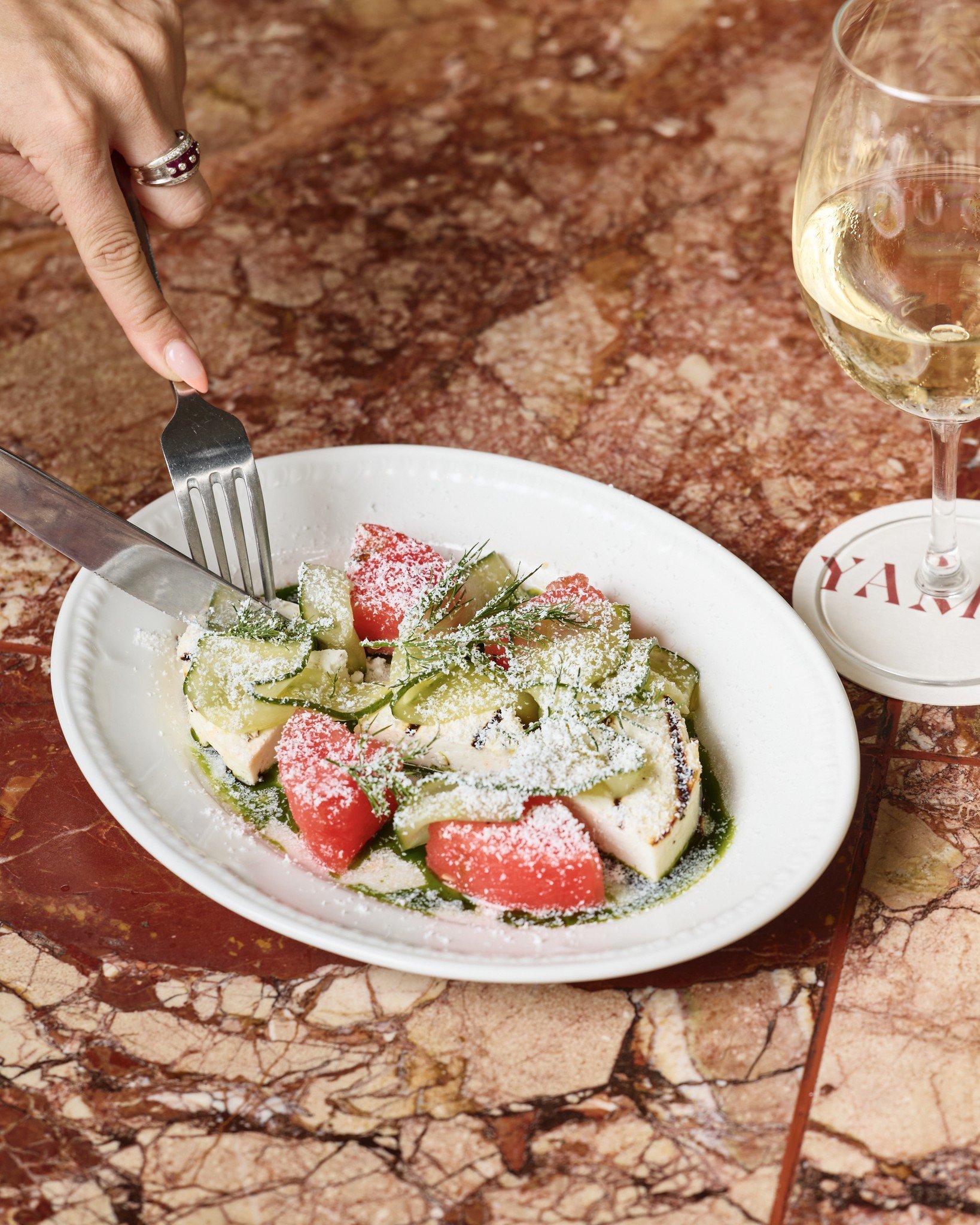 Have you tried our new watermelon salata? Served with fresh mint, cucumber and grilled manouri cheese 🍉 Super refreshing and delicate

www.yamasrestaurant.com.au/bookings to reserve your table or call us on (07) 2101 5000
45 Mollison St, West End QL