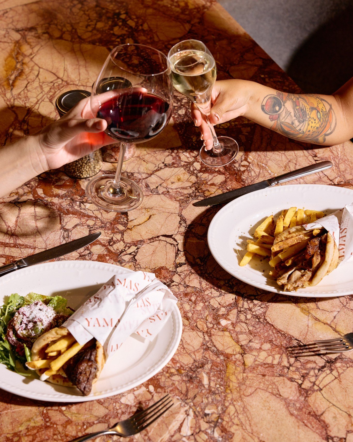 Lunch made easy: choose chicken, lamb, or halloumi yiros, plus your choice of a fresh side salad or extra chips. 

Available 11am&ndash;4pm. 

https://www.yamasrestaurant.com.au/

#thisisbrisbane #westendbrisbane #greekfood