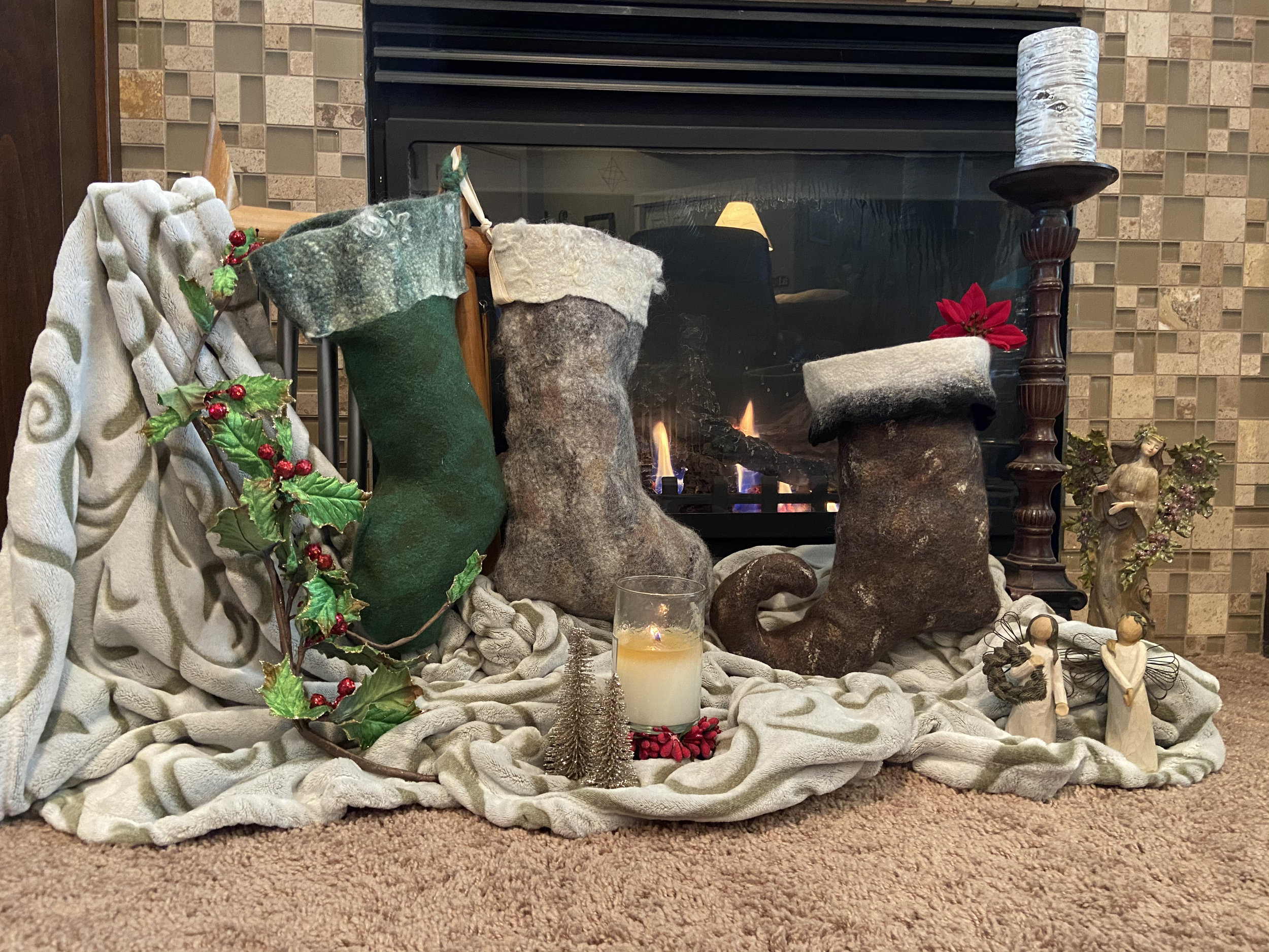 Christmas Stockings by the fire