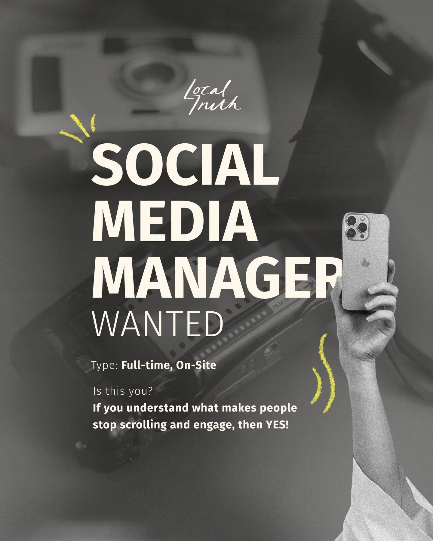 Obsessedddddd with social media and scrolling?

We've been looking for you 😏

We are hiring a Social Media manager:
✨ Full-time
📍 In-office, Somerset West

🔗 Please apply through our website. Link in bio.