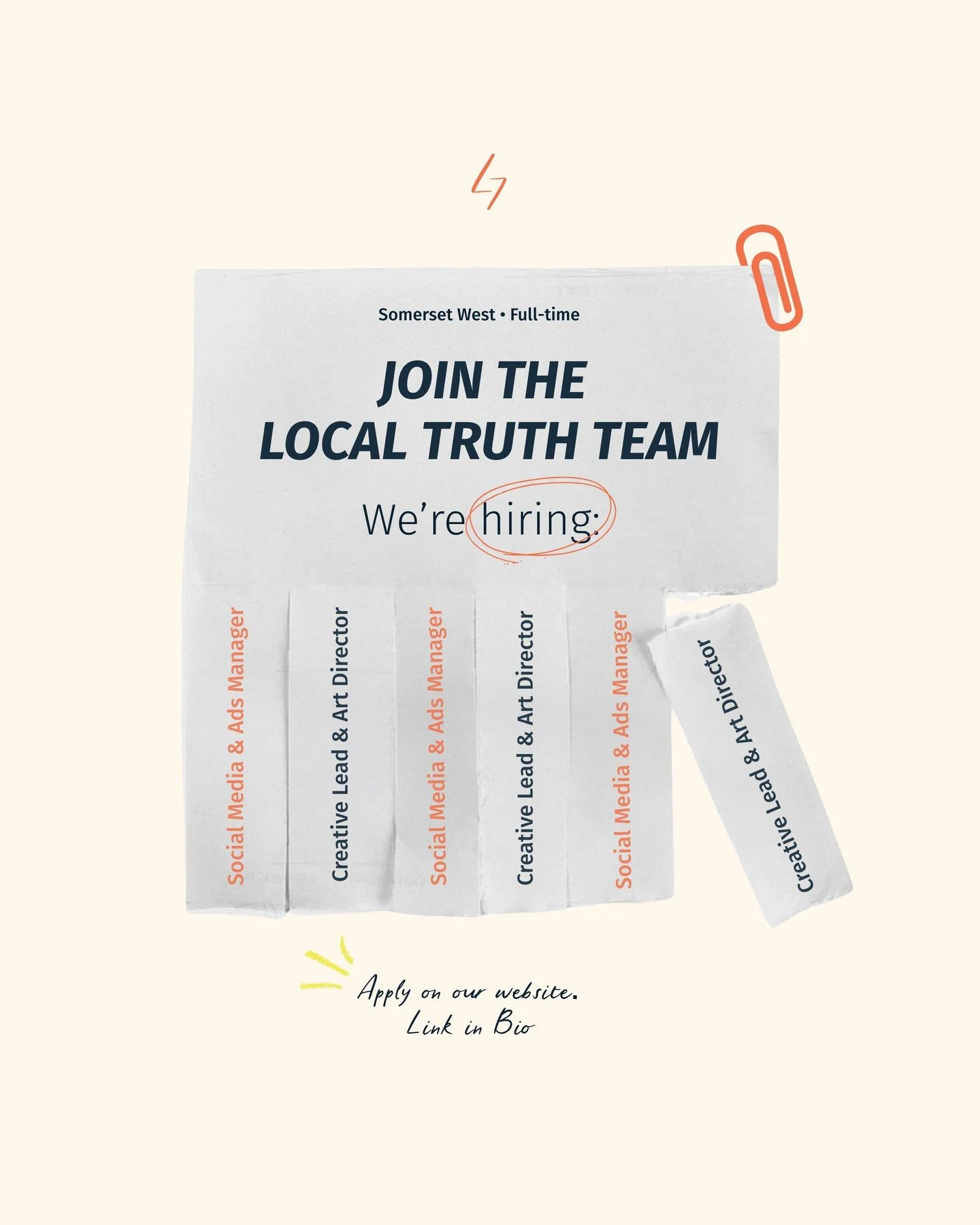 We're hiring!

We are looking for two new team members to join us.

🤳 Social Media &amp; Ads Manager
A highly organised individual with a strong passion for Digital Ads, Social Media, and Content Strategy

📸 Creative Lead &amp; Art Director
Someone