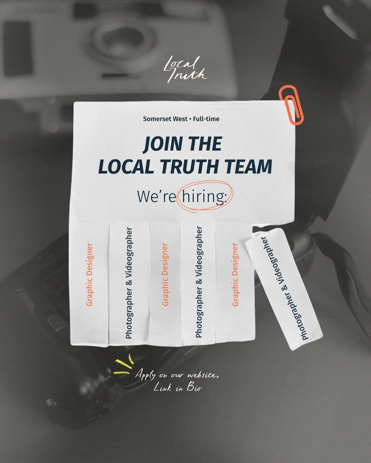 We're hiring!

We are looking for two new team members to join us.

✍️ Graphic Designer
Creative guru who loves aligning, curating and designing more than the average Joe.

📸 Photographer &amp; Videographer

Shutter speed king or queen and someone w