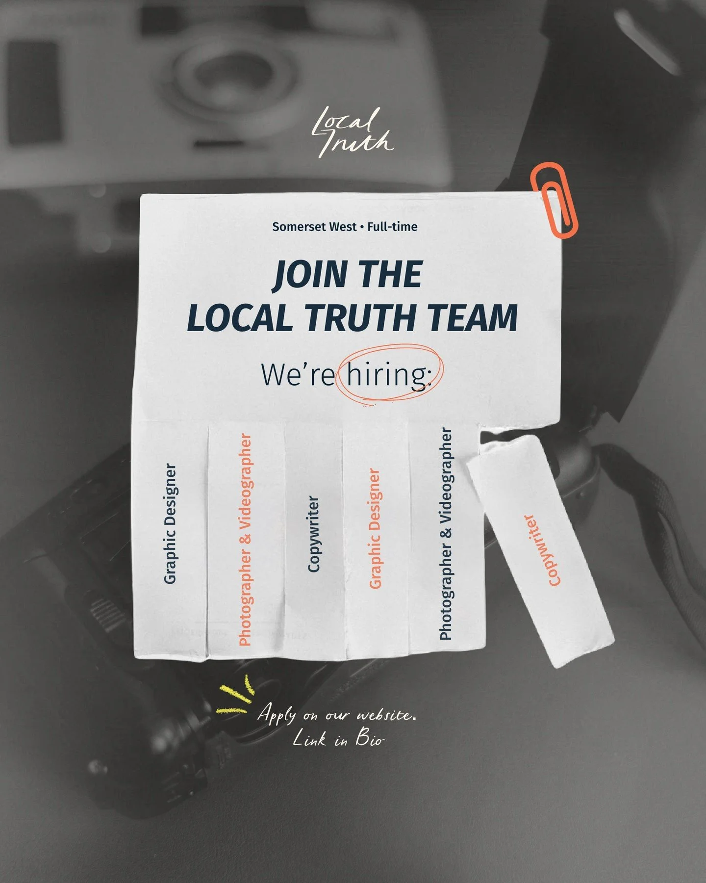 We're hiring!

We are looking for three new team members to join us.

✍️ Copywriter
Master of words, architect of stories, and creator of scroll-stopping social media copy.

👩&zwj;🎨 Graphic Designer
Creative guru who loves aligning, curating and de