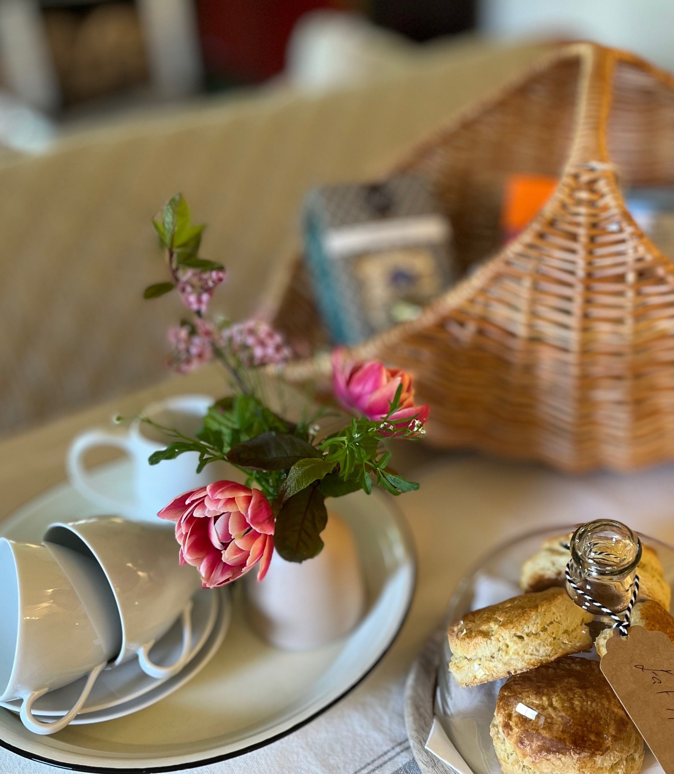 Tea and Tulips for Guests at The Granary.jpeg