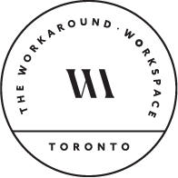Circular logo for The Workout Workspace in Toronto with Roman numeral VII in the center.