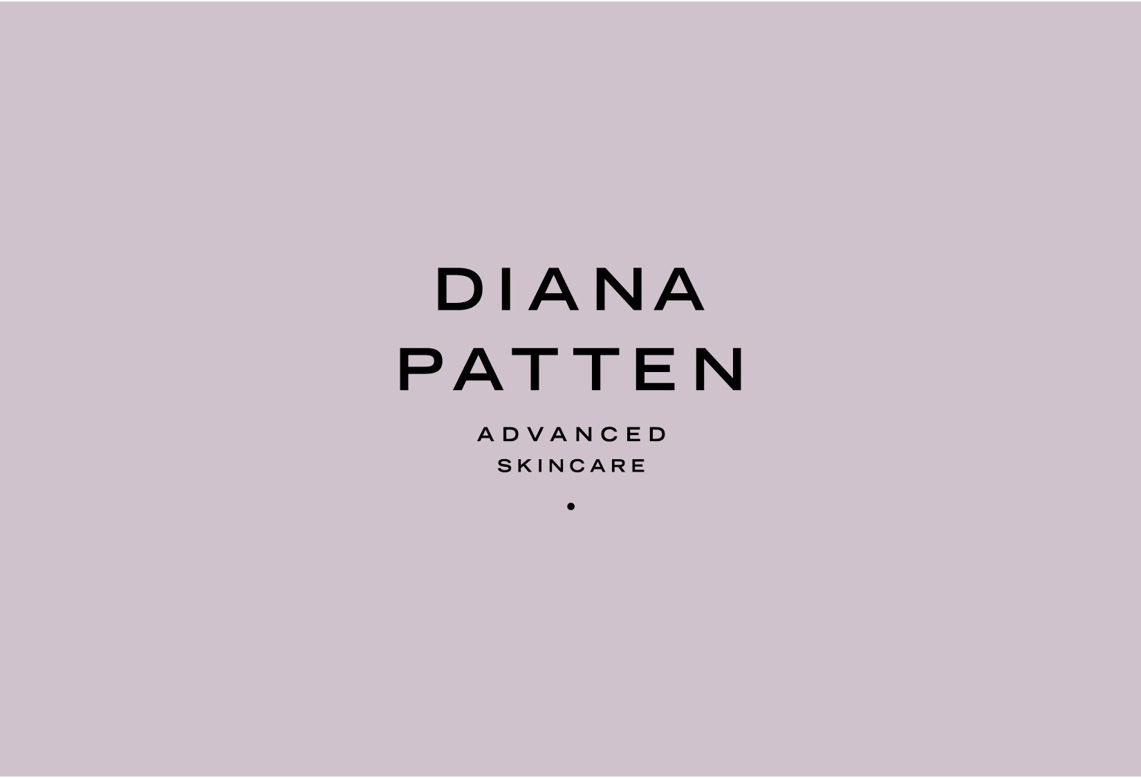 "Diana Patten Advanced Skincare" text on light purple background.