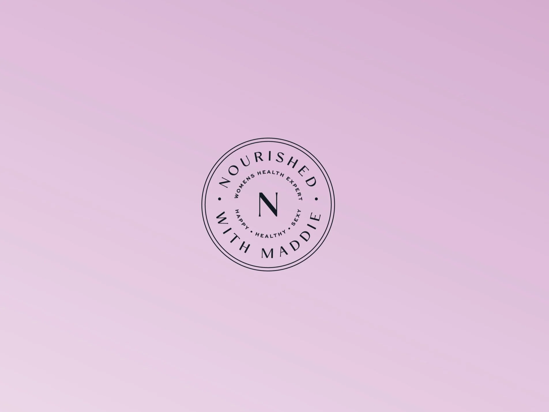 Nourished with Maddie logo on a pink background