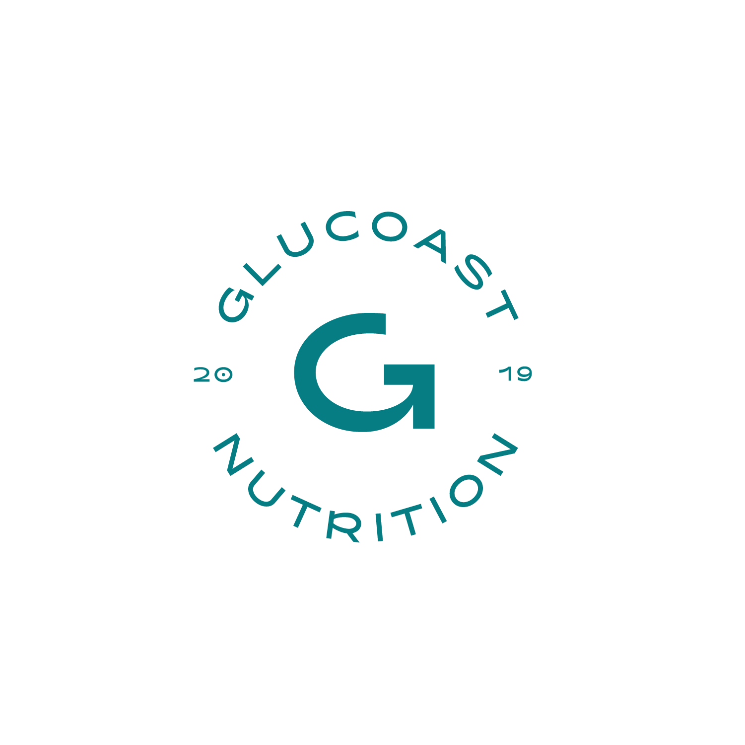 Logo featuring a large capital G at the center with words 'G Lucoas Nutrition' forming a circle around it.
