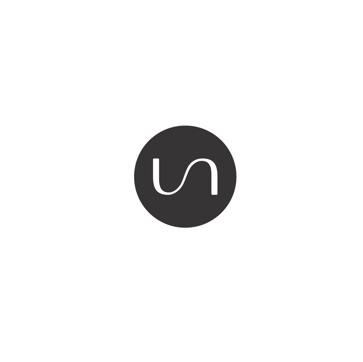 Black circular logo with a stylized 'S' in the center, surrounded by a black background.