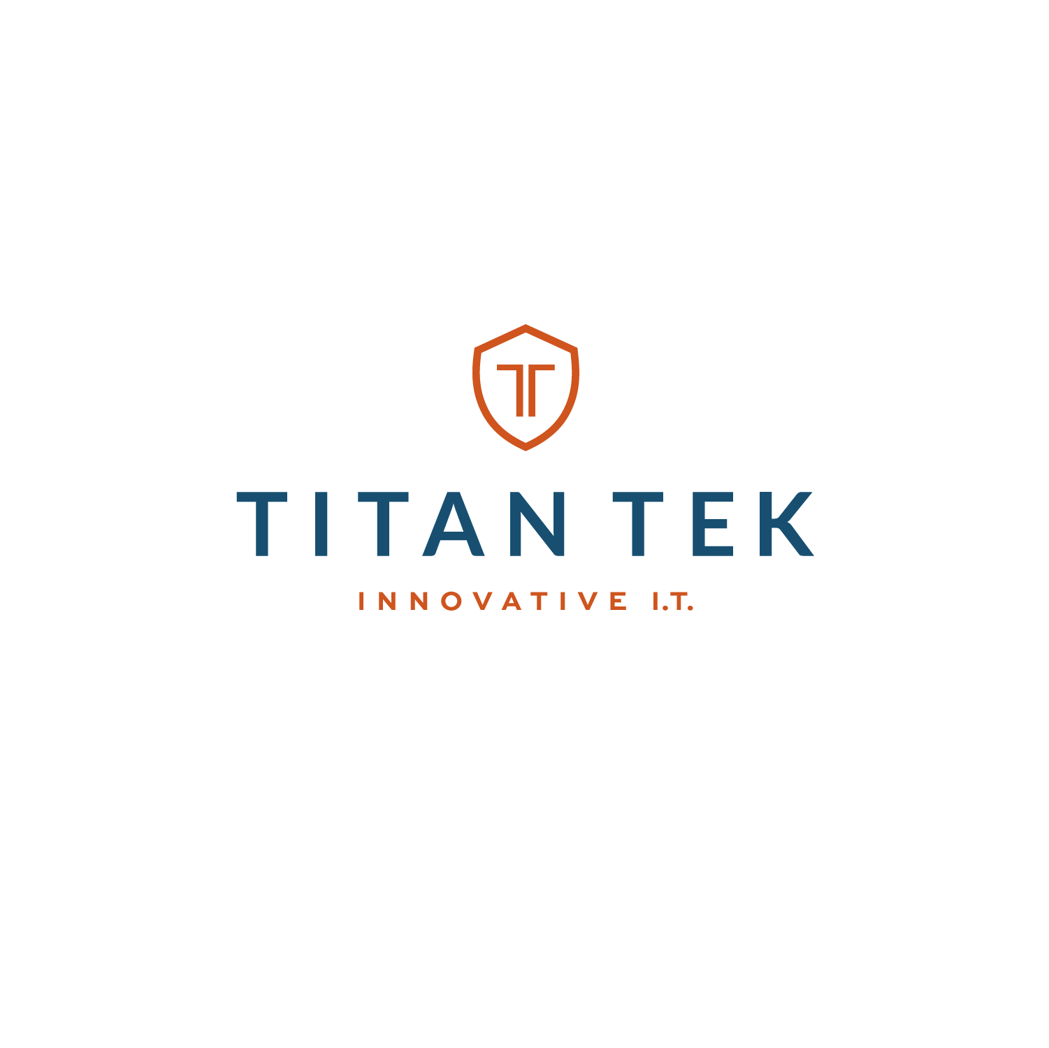 Logo for Titimek, featuring a shield with the letter T, with the slogan 'Innovative I.T.' underneath.