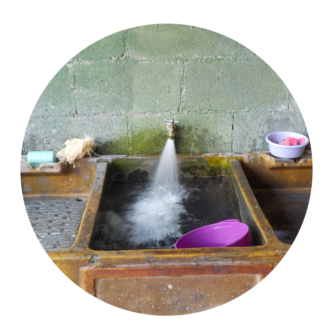 Muestra de agua de pila
