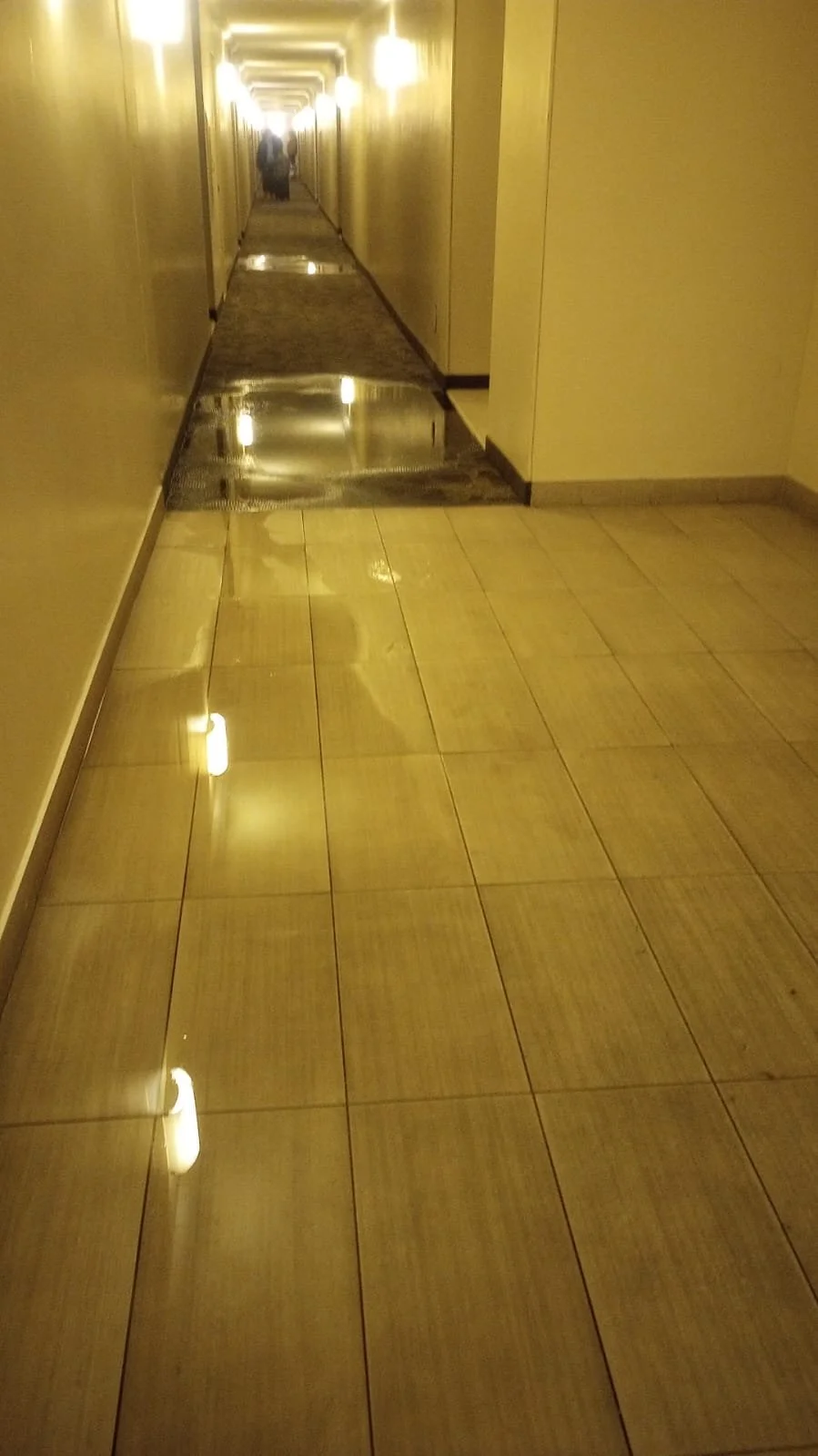 Burst pipe causes massive flooding in the West building