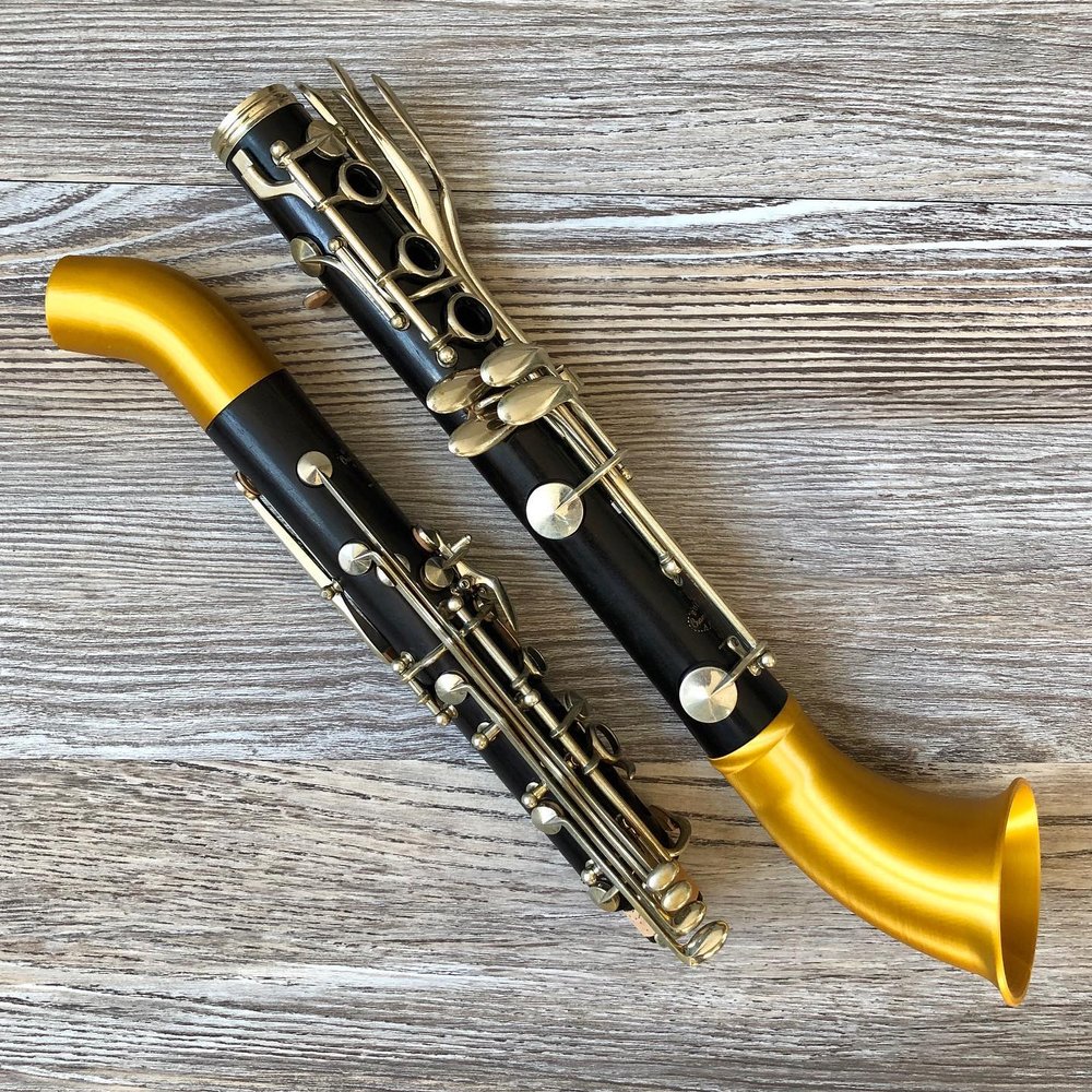 Saxonette" curved barrel and bell for Bb or A clarinet — | Custom clarinet accessories